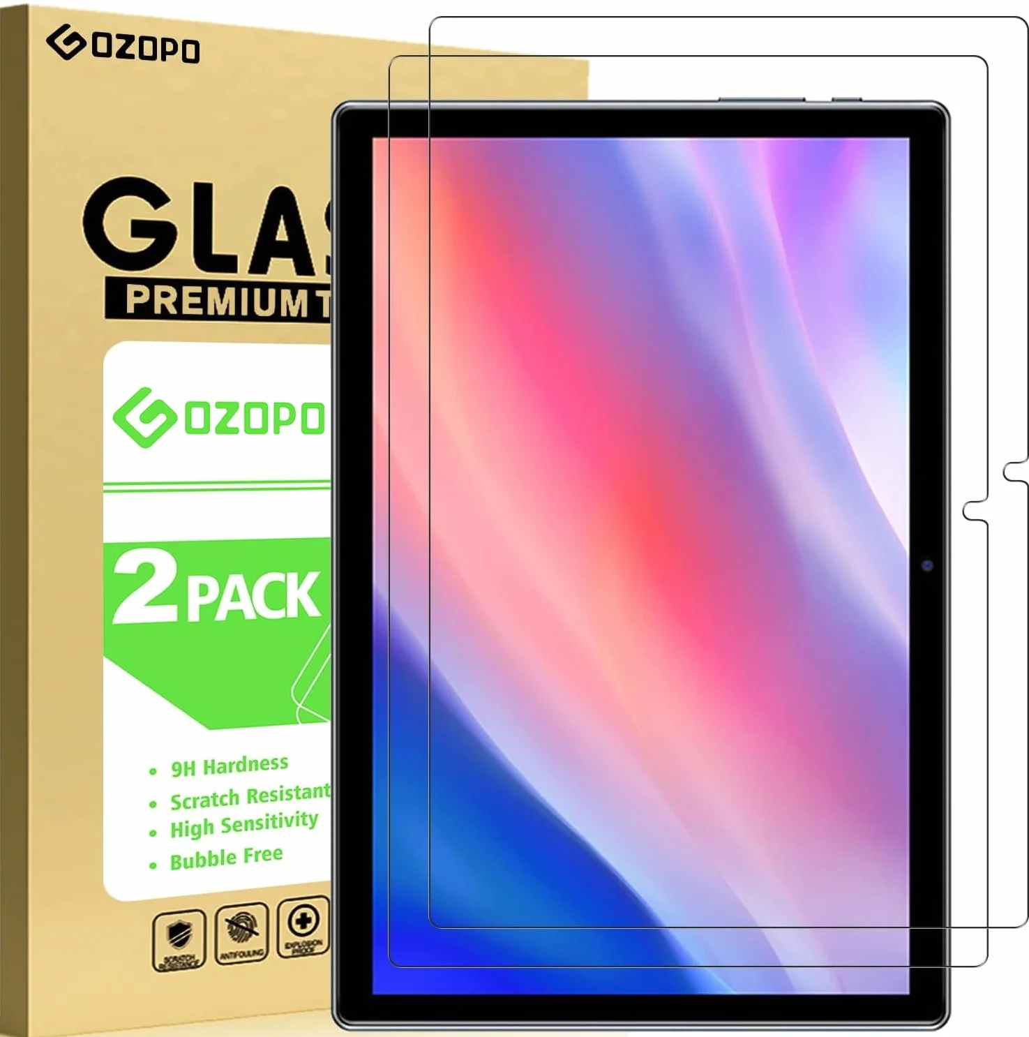 Pellicola Protettiva per Teclast M40 / Teclast P20HD, Pellicola in Vetro Temperato per Teclast P20HD/ P20S/ M40/ M40 Pro/ M40S 10.1" [Dimensioni: 233 mm x 152 mm]