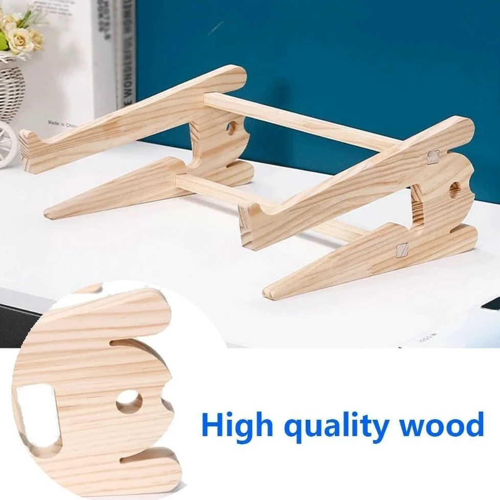 Supporto per Laptop Supporto Universale in Legno for Laptop da scrivania, Supporto Staccabile for Laptop da 10-17,3 Pollici Rialzo per Laptop(XL)