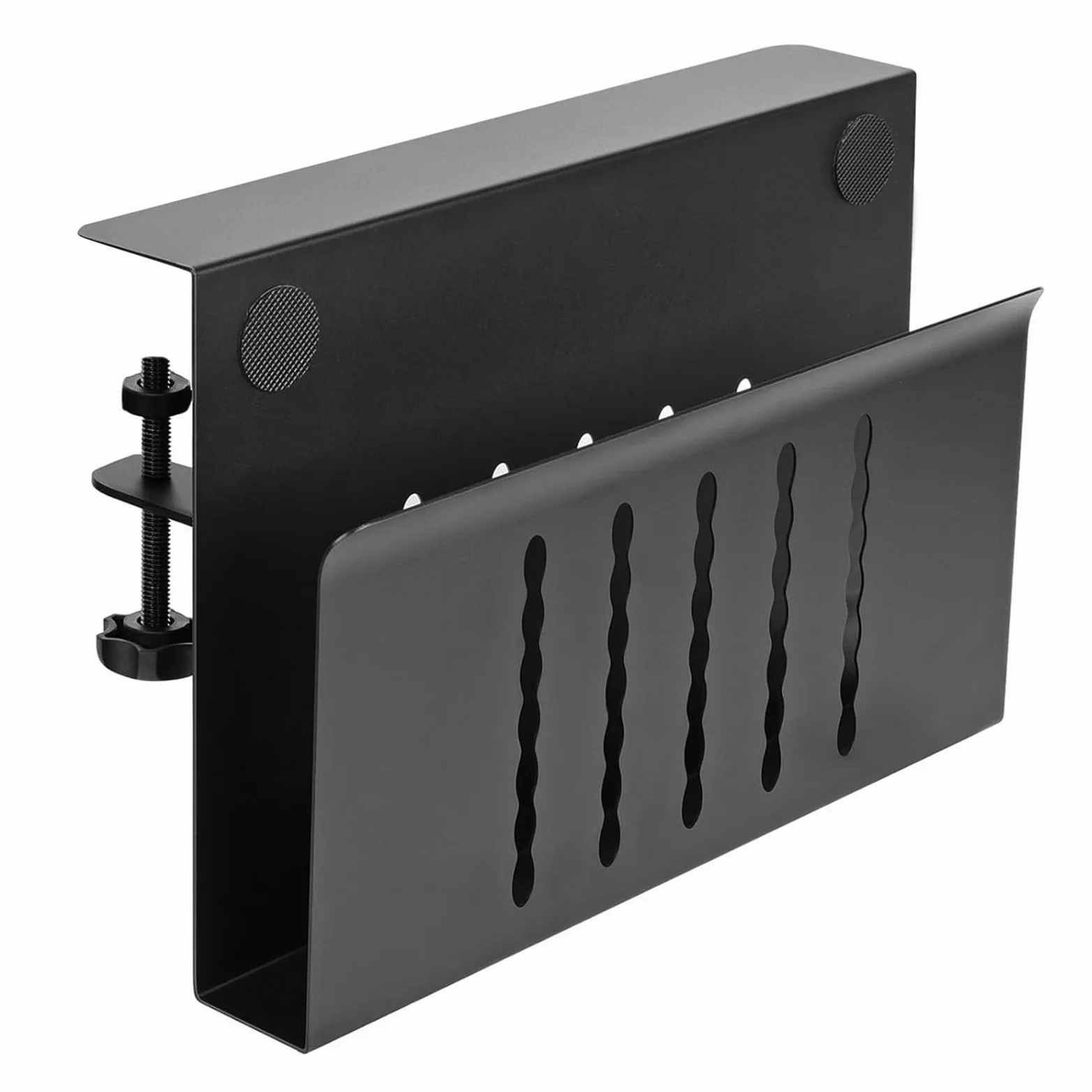 Rialzi ergonomici per laptop, nero | Notebook in alluminio leggero con disegni di raffreddamento per l'organizzazione di comfort della scrivania