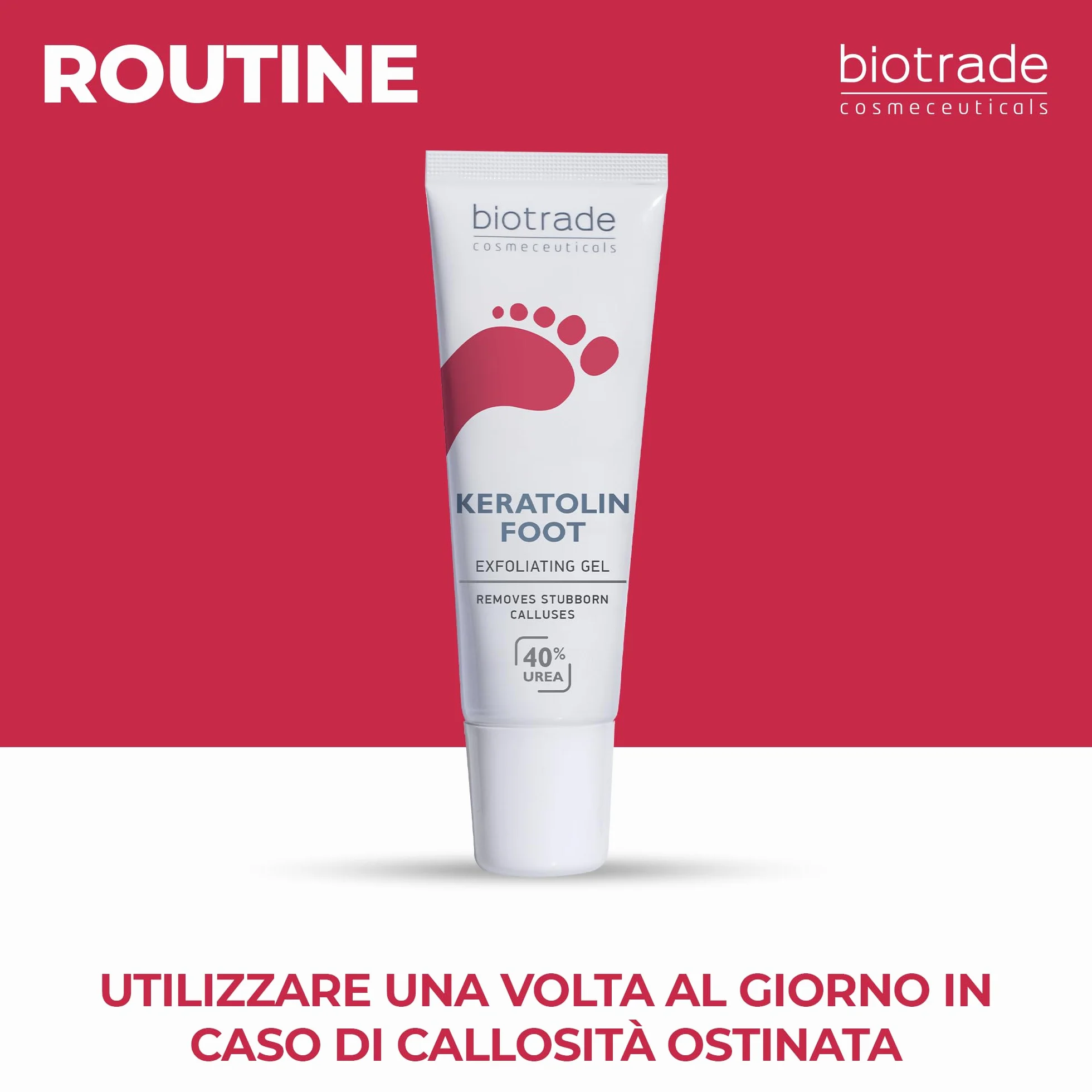 Biotrade Keratolin Crema 40% Urea 15 ml per Calli, Duroni e Verruche