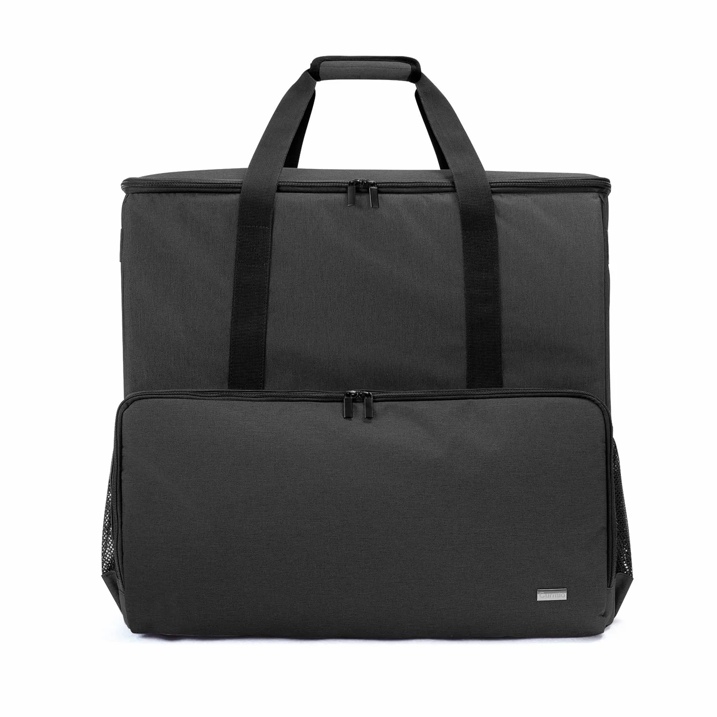 Curmio Borsa da trasporto per custodia da tavolo per computer desktop, tastiera, cavo e mouse, borsa a tracolla da viaggio per computer e accessori,Nero