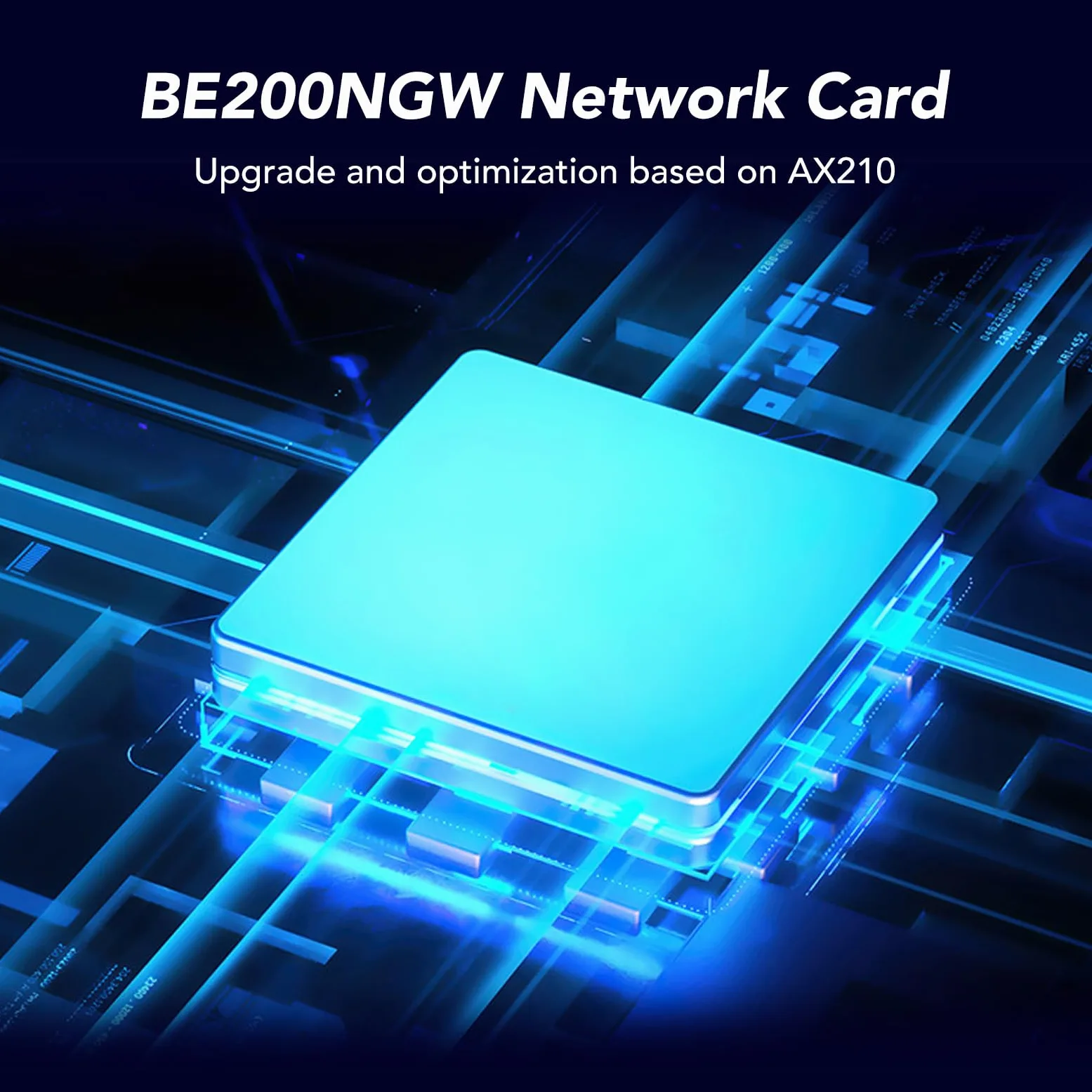 Sxhlseller Scheda di Rete BE200NGW, WiFi 7 Stable Fast 2.4/5/6G MU MIMO per Connessione (Carta wifi 7 con antenna e staffa)