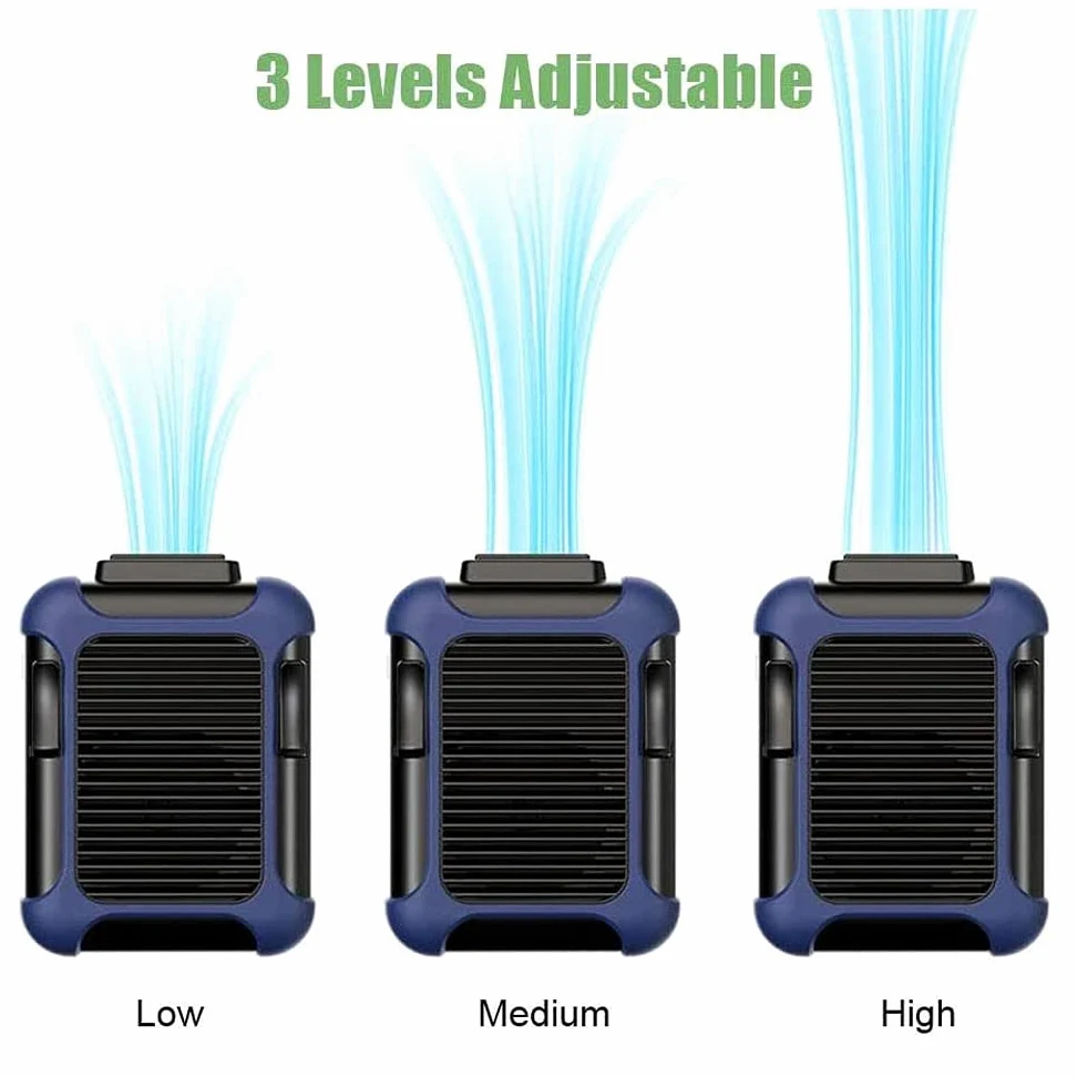Ventilatore a Vita, Mini Ventilatore da Cintura Personale Clip in Vita Ventola di Raffreddamento Portatile e Ventilatore per Collana USB, 4000 mAh USB Ricaricabile, Ventilatore da