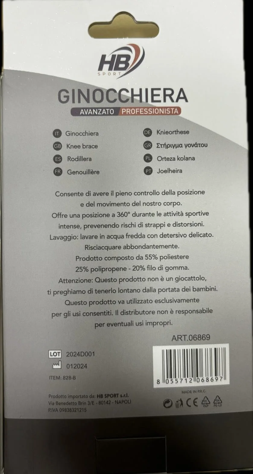V&AMYA Ginocchiera sportiva ad alta compressione per legamenti rotula menisco - 2 pezzi