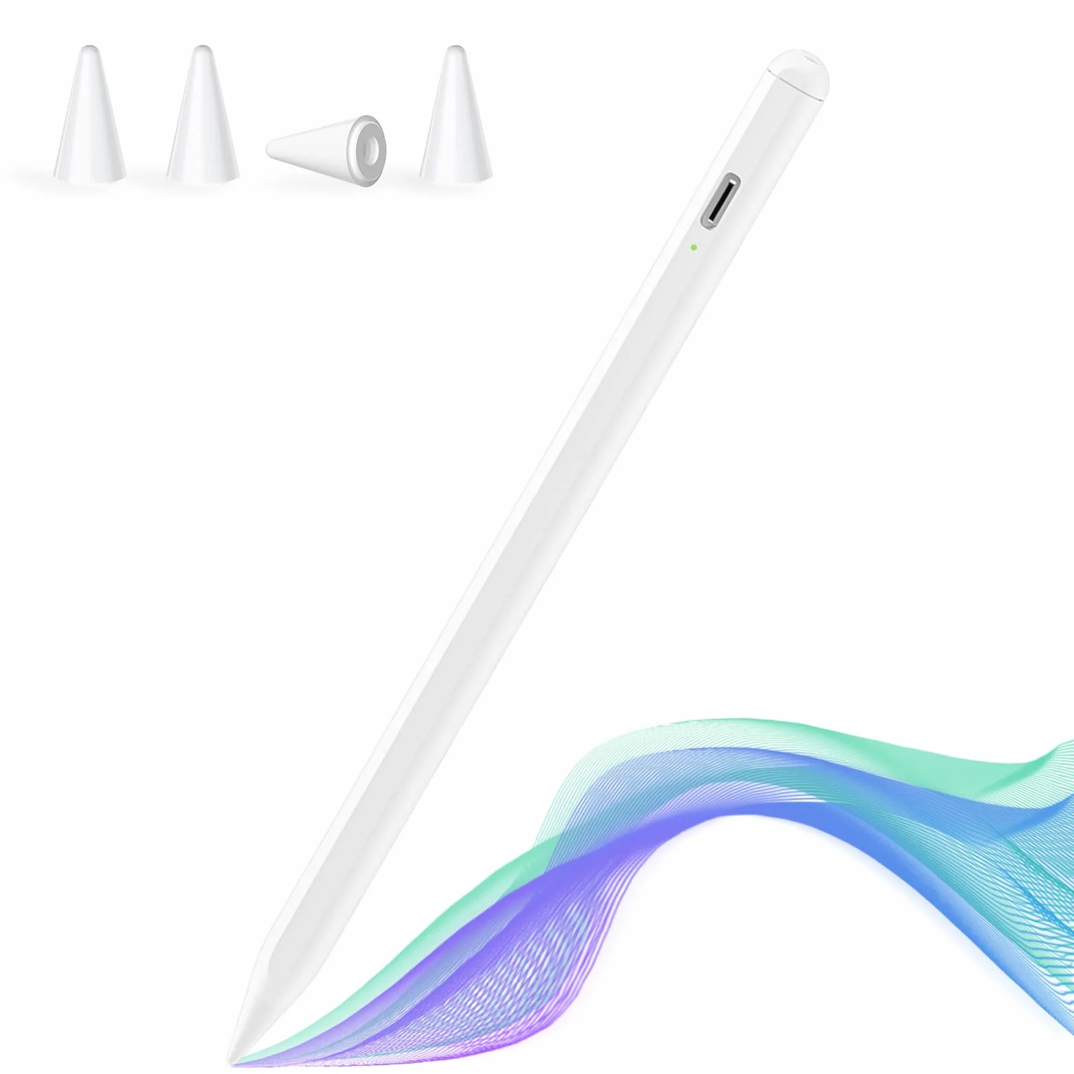 Penna Touch per iPad (2018-2024),Penna Touch per Tablet,Sensibile all'inclinazione&Rigetto del Palmo,Compatibile con iPad 10/9/8/7/6,per iPad Pro 12.9"/11",per iPad Air 5/4/3,per iPad Mini 6/5