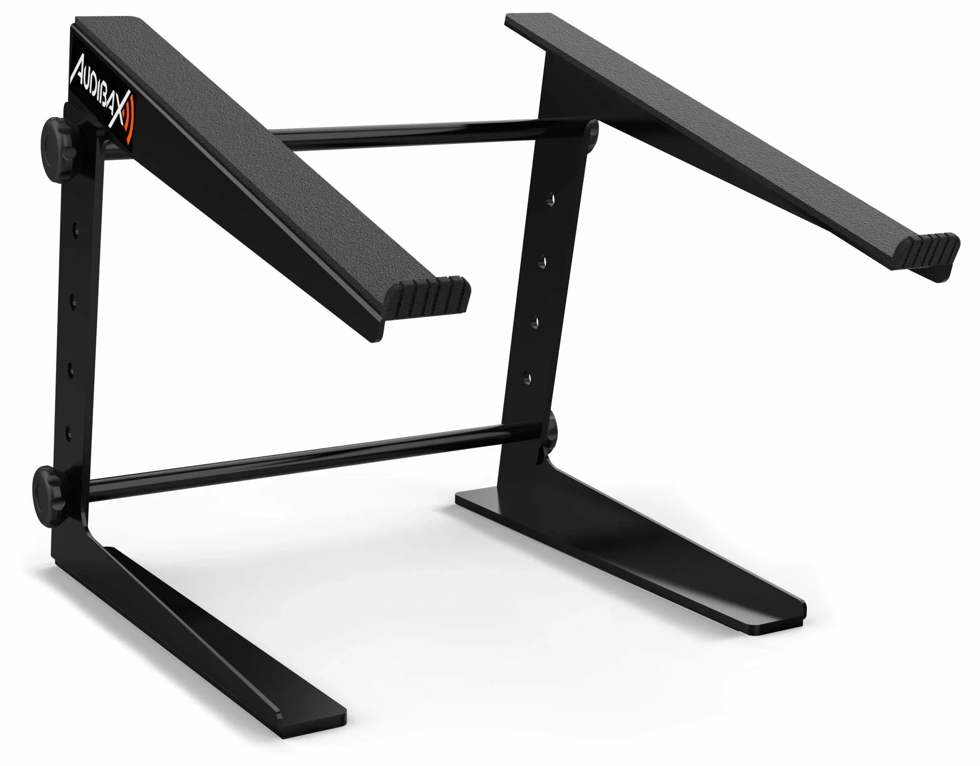 Audibax TOP-5 - Supporto per Laptop - Supporto per Computer per Cabina o Studio DJ - Altezza Regolabile da 16,5 a 25,5 cm - Copertura Inclusa - Supporto Pieghevole per Laptop per DJ - In Acciaio