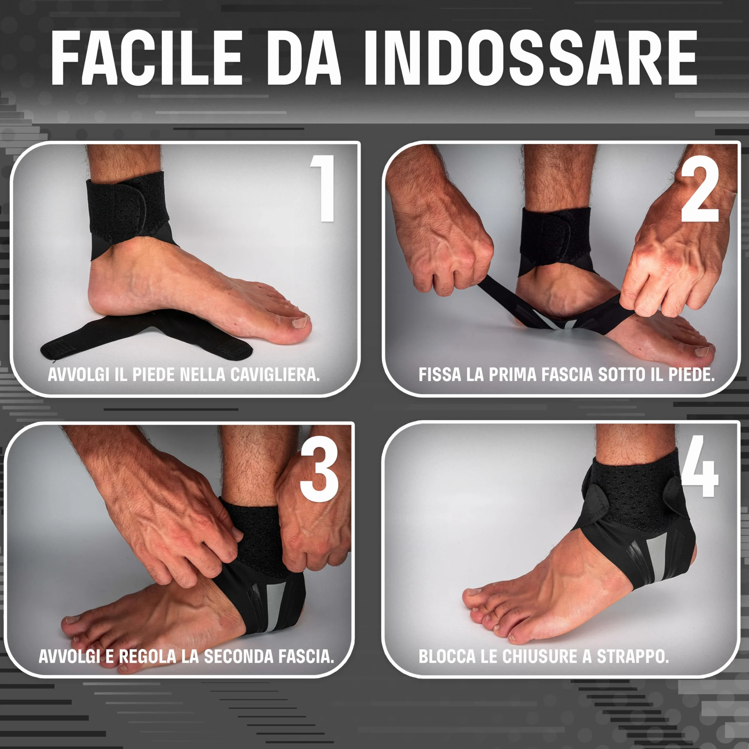 TORAMA Cavigliera Sportiva Ortopedica per Caviglia con Pallina Massaggiante – Tutore per Distorsione, Supporto e Stabilità