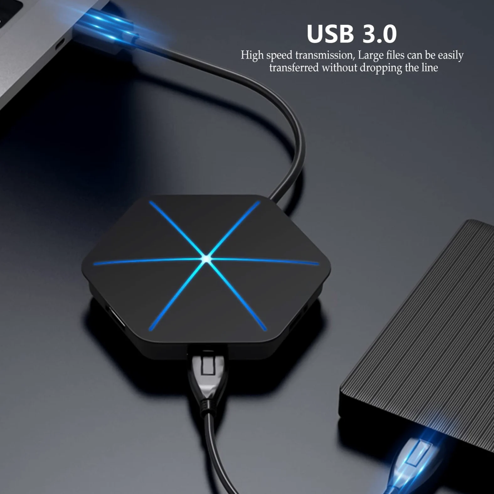 NUOBESTY 2pezzi Hub Usb Multifunzionale Portatile Otg Adattatore Compatibile Per Computer Tablet e Smartphone Design Trasferimento Type-c Otg