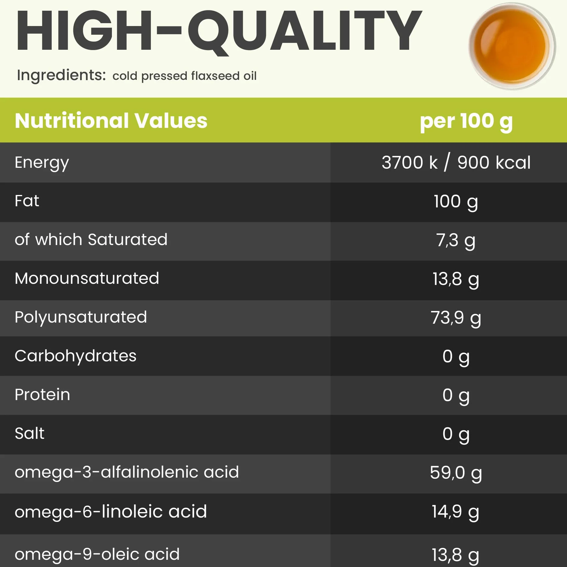Elixi Olej lniany bio tłoczony na zimno 2x250 ml 500 ml Omega 3 ALA 59% Vegano Finlandia
