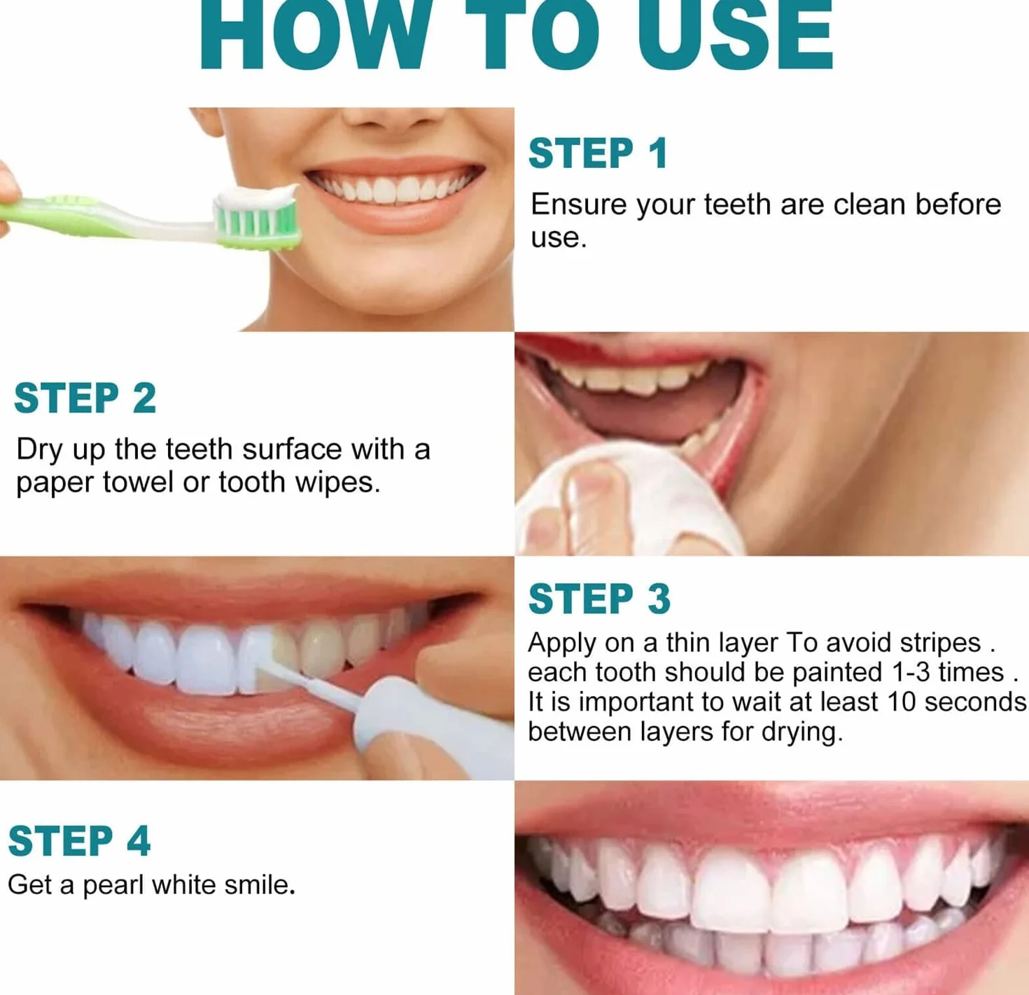 Tooth Polish Uptight Teeth Whitening Paint 15 ml 2 Pezzi