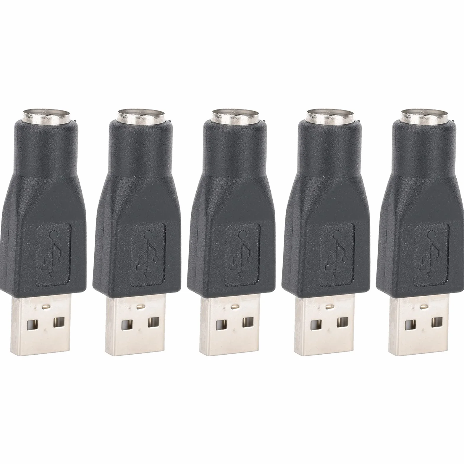 Acouto Convertitore Adattatore USB Maschio a Femmina per PS 2 da 5 Pezzi per Tastiera e Mouse con Interfaccia PS 2 Adattatore da P a USB F P M Tastiera USB Adattatore Din5 Femmina