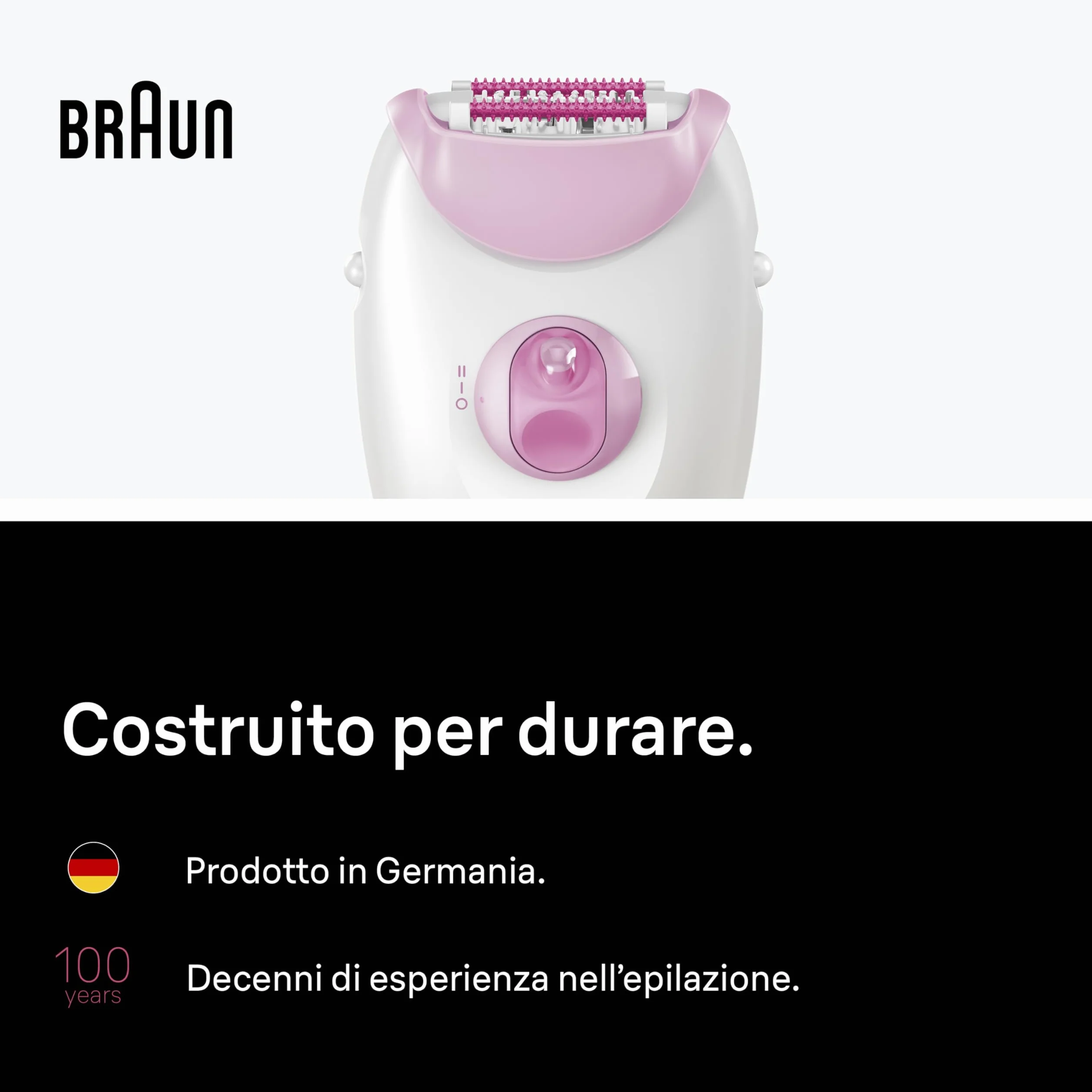 Braun Silk Epil 3 Epilatore Elettrico Donna Con Filo, Rasoio Elettrico Donna, Rimozione Peli, Pelle Liscia, Testina Rasoio, Pettine Regolatore, Rosa
