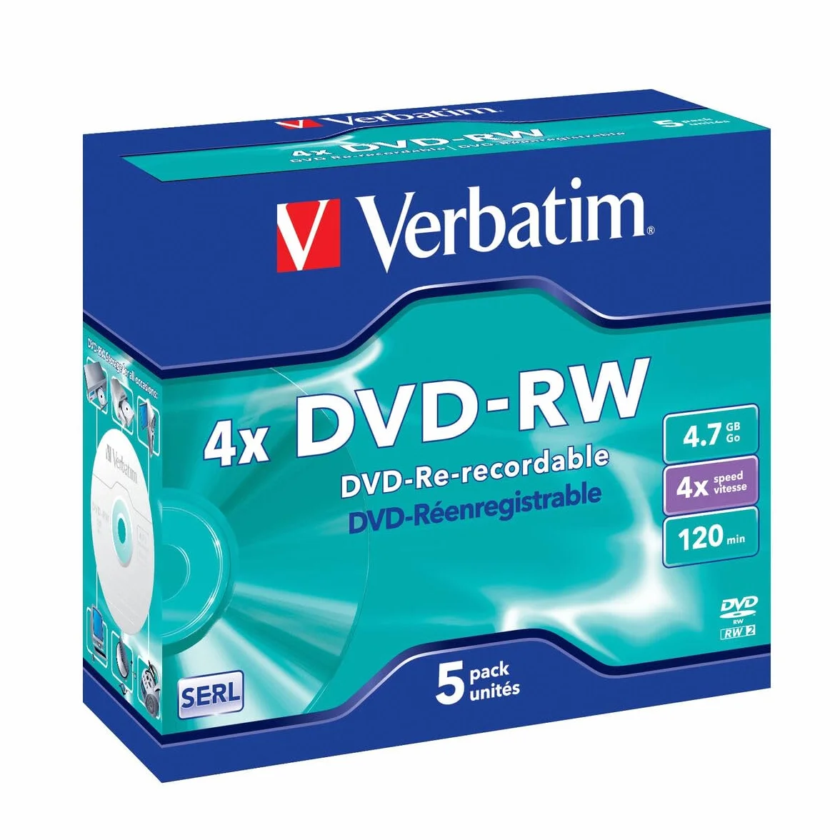 Verbatim DVD-RW Matt Silver 4,7 GB DVD+R
