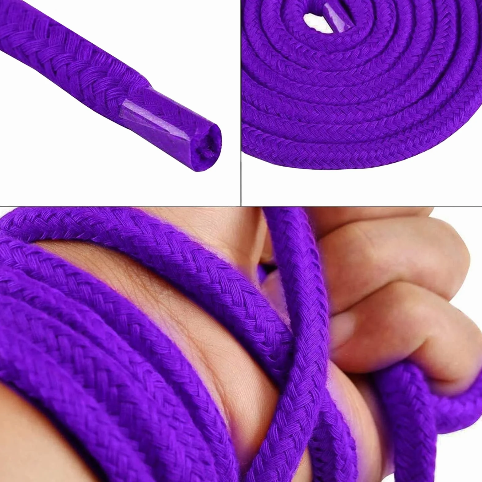 Qoosea 2 x 10m Corda per Bondage in Cotone, Kit BDSM Morbido, Viola