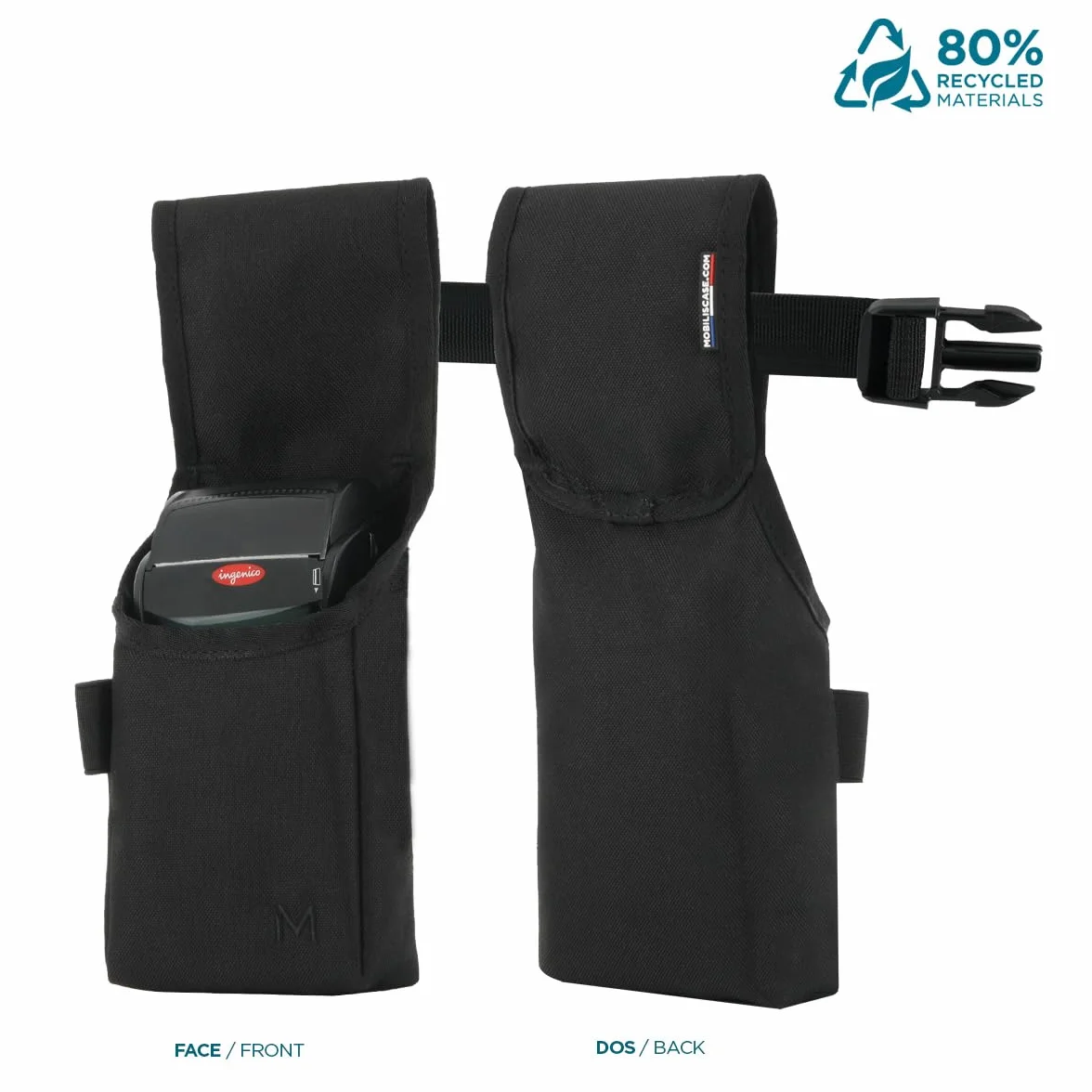 MOBILIS Holster per Lettore di Carte con Cintura Custodia Universale per Terminali di Pagamento 11 x 27 x 5 cm