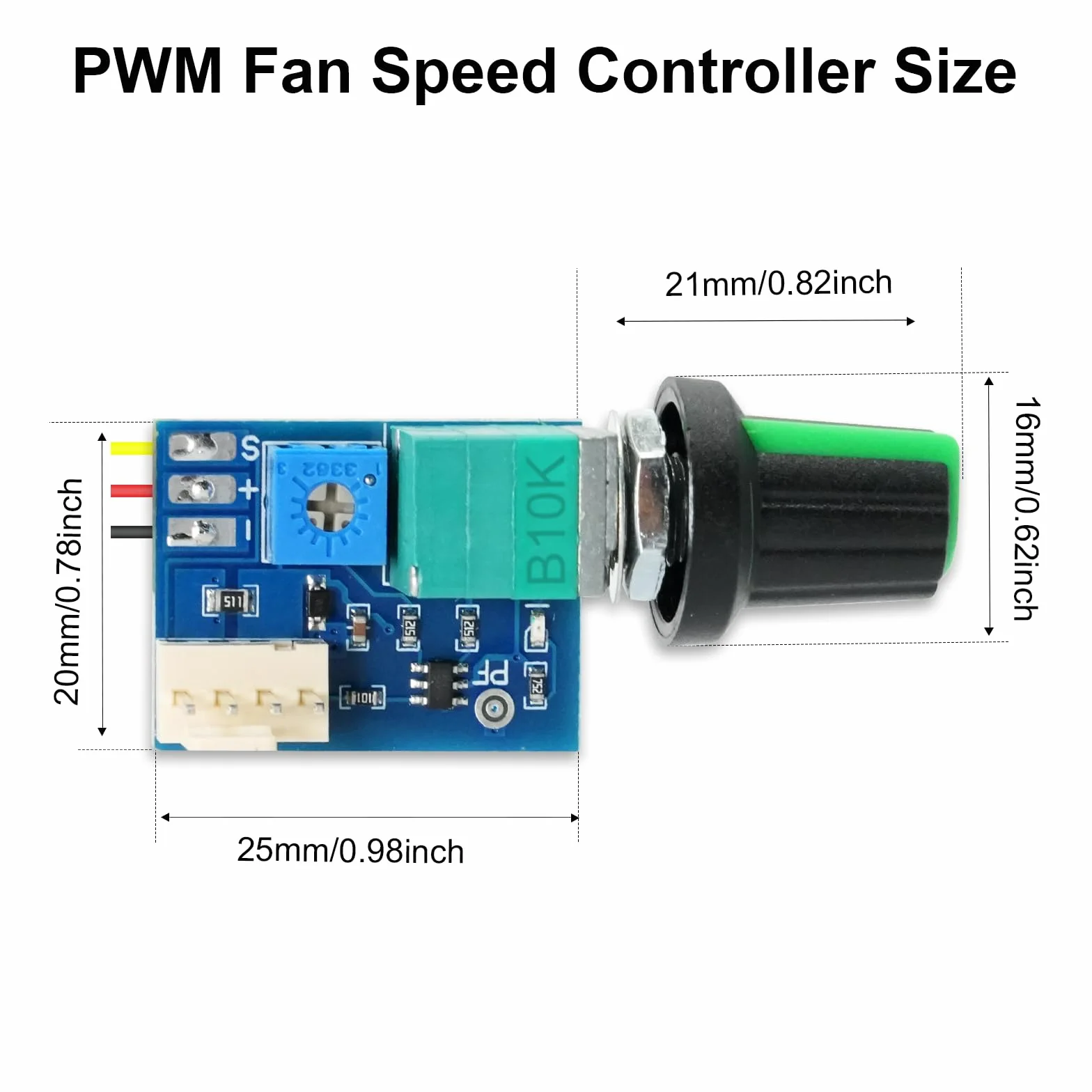 Regolatore di velocità della ventola PWM 4Pins 1 canali fan controller per PC