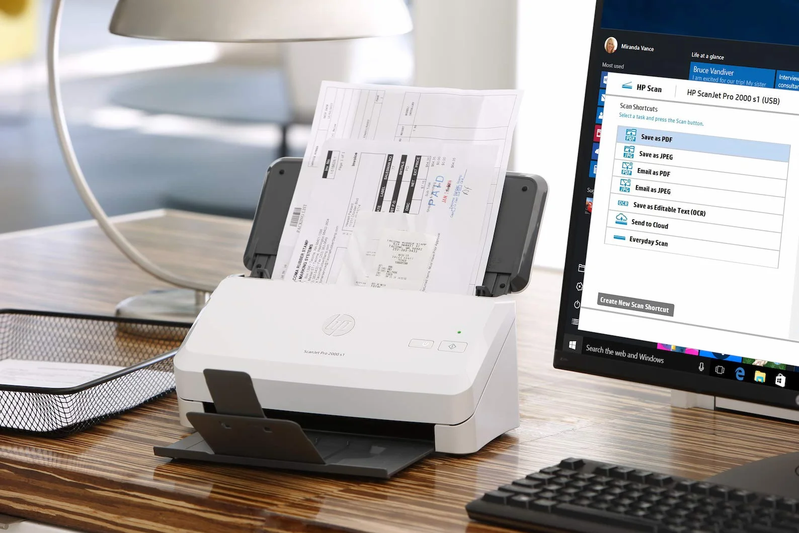HP ScanJet Pro 2000 s2 6FW06A, skaner dokumentów, 35 ppm, 70 ipm, dwustronny, kompaktowy, biały