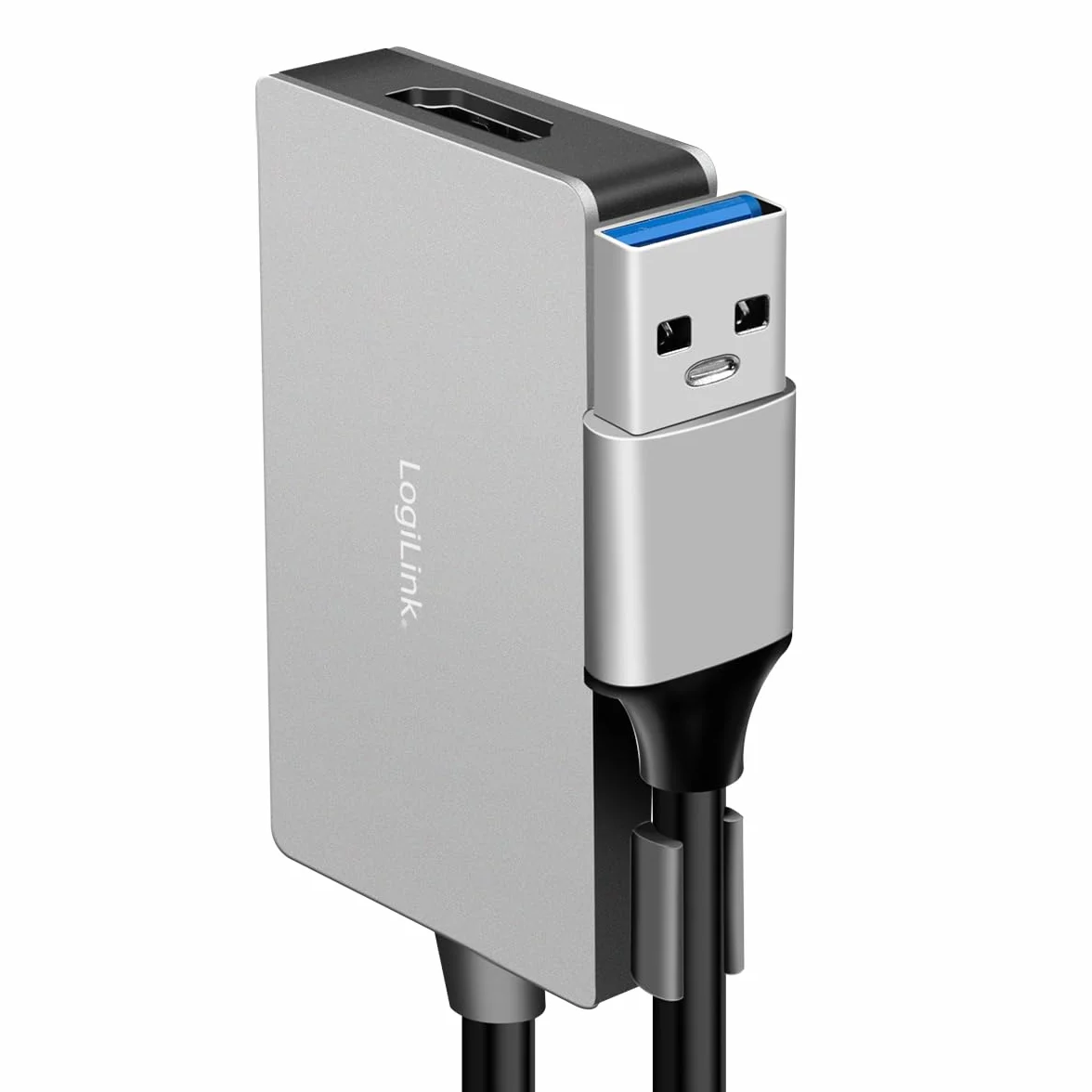 Logilink UA0233A - Adattatore USB 3.0 a HDMI (spina USB-A a presa HDMI), 0,15 m