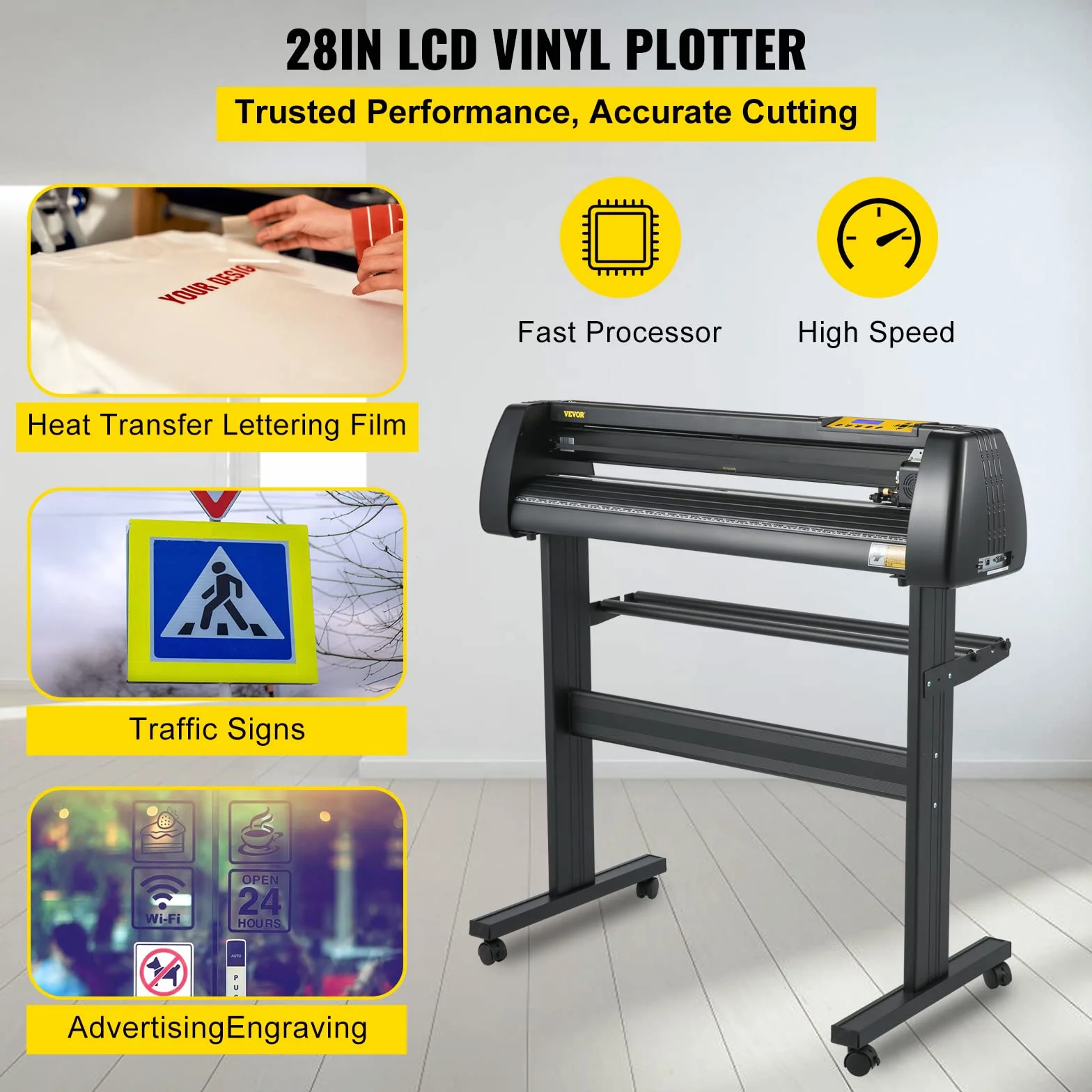 VEVOR Plotter da Taglio in Vinile Macchina con Plotter Signmaster Software Plotter Prefessionale Macchina con Supporto Taglierina per Vinile