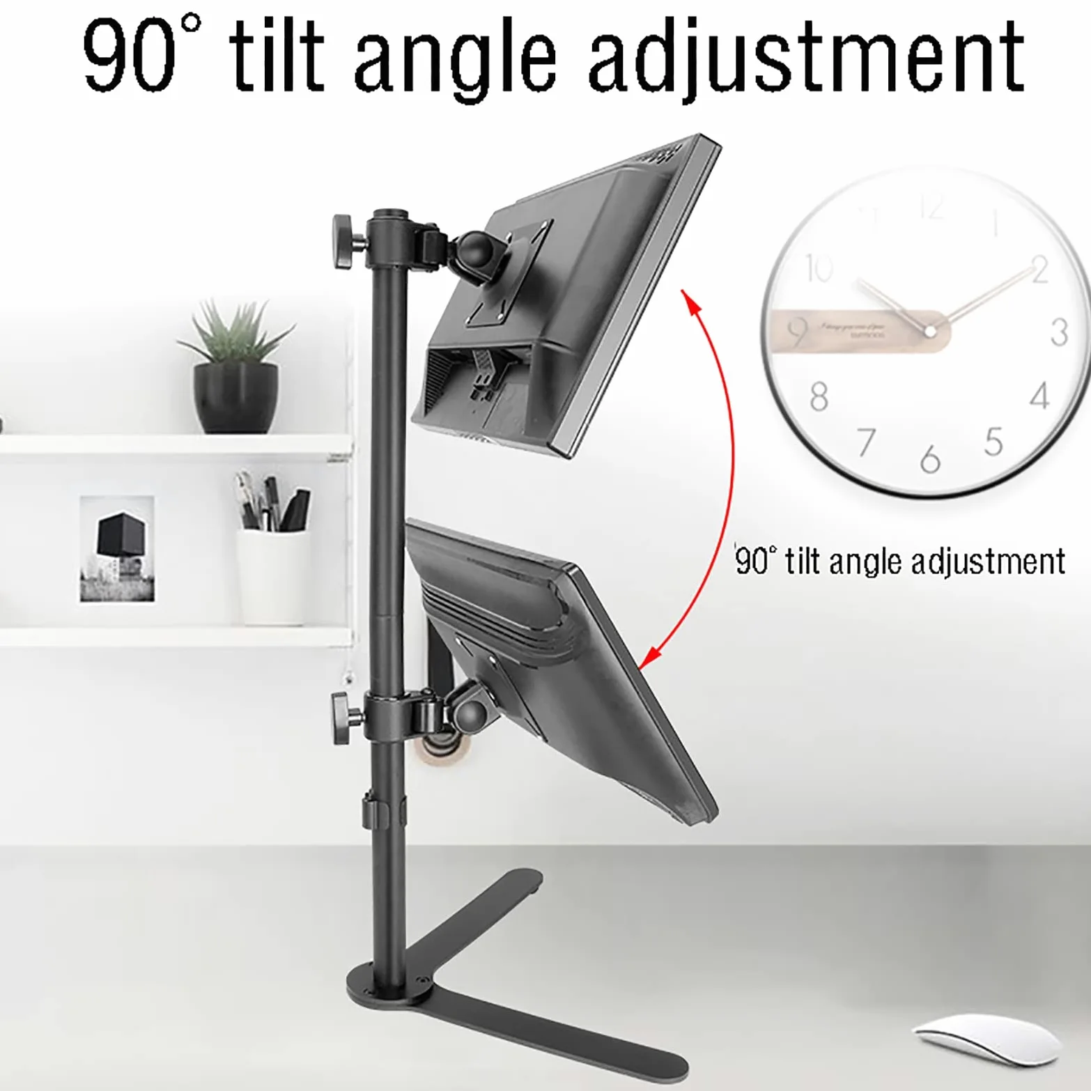 Supporto per Doppio Monitor, Supporto da Scrivania Autoportante per Monitor LCD da 12 A 27 Pollici, Supporta Due Schermi Fino A 8 Kg/17,6 Libbre