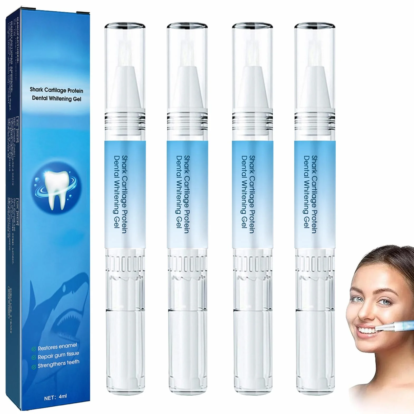 Gel per Gengive Terapia Gengivale 4 Pezzi Gum Shield Dentifricio Trattamento Istantaneo Pulizia Profonda