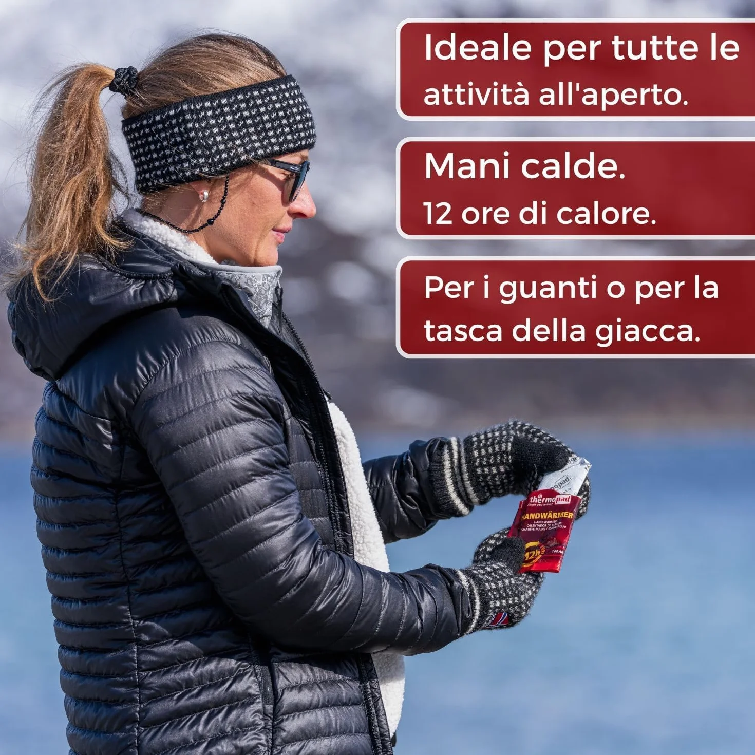 THERMOPAD scaldamani 5 paia mani caldi 12 ore attivati a contatto con l'aria cuscinetto termico impacco caldo