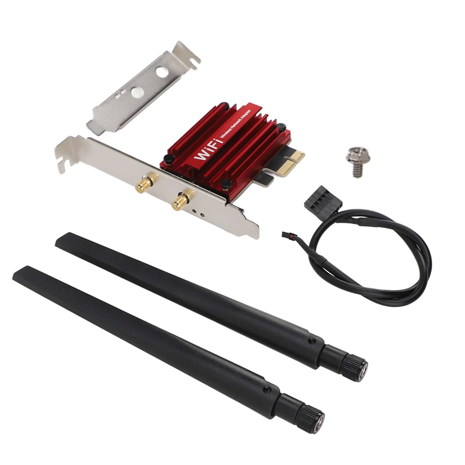 Cryfokt Scheda WiFi PCIe AX210 Adattatore WiFi 6 Wireless Ad Alta velocità da 5374 Mbps per PC Desktop Bluetooth 5.3 Compatibile con 10 11