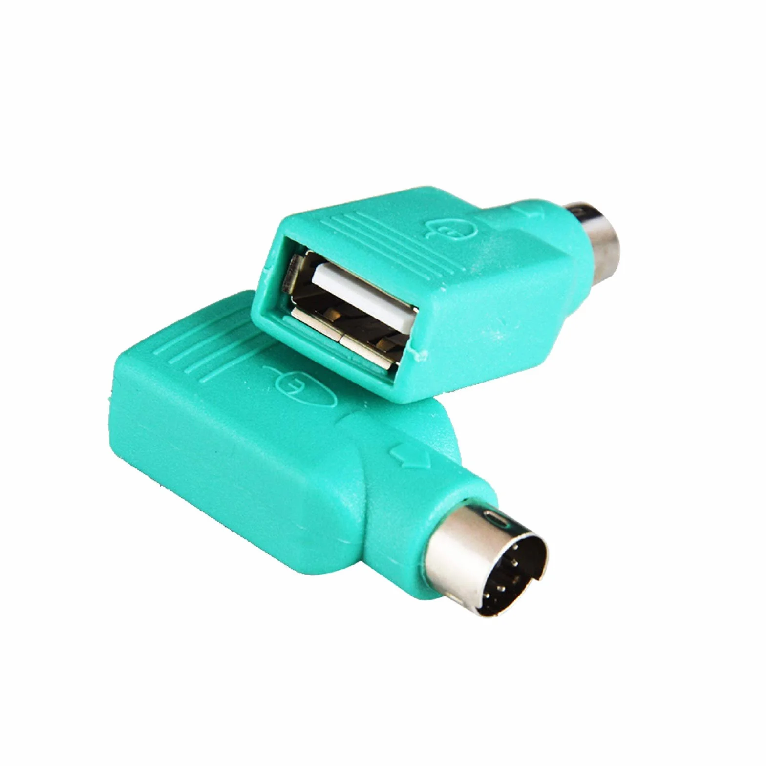 Adattatore PS/2, da maschio PS2 a femmina USB convertitore e adattatore per tastiera e mouse, 2 pezzi (avviso: non è compatibile con tutte le schede madre)
