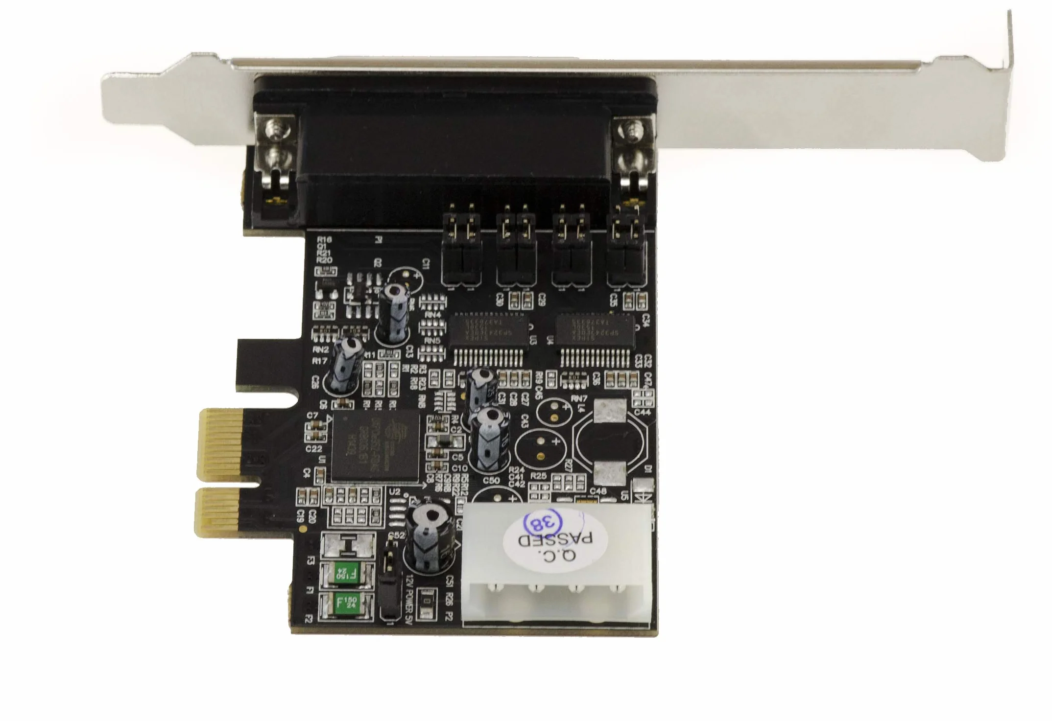 KALEA-INFORMATIQUE Scheda controller PCIe seriale RS232 POS con 2 porte UART COM DB9 alimentate. Alimentazione seriale 5V 12V, chipset OXFORD OXPCIe952