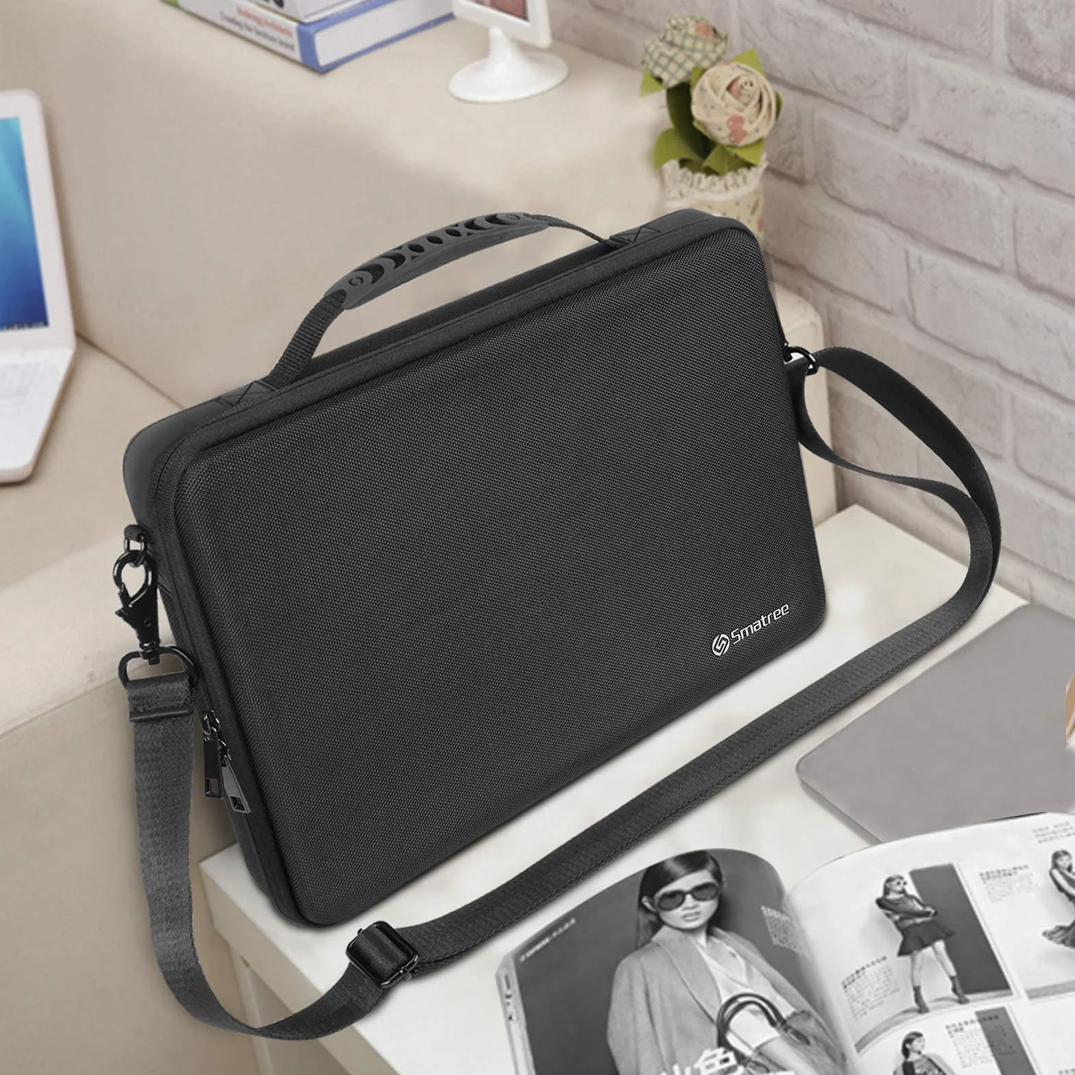 Smatree 13,3 Pollici Custodia Rigida per Computer Portatile per 14" MacBook Pro 2021/13,3" MacBook Pro/MacBook Air /12,3 Pollici Surface Pro X/8/7/6/5 Custodia protettiva - Nero