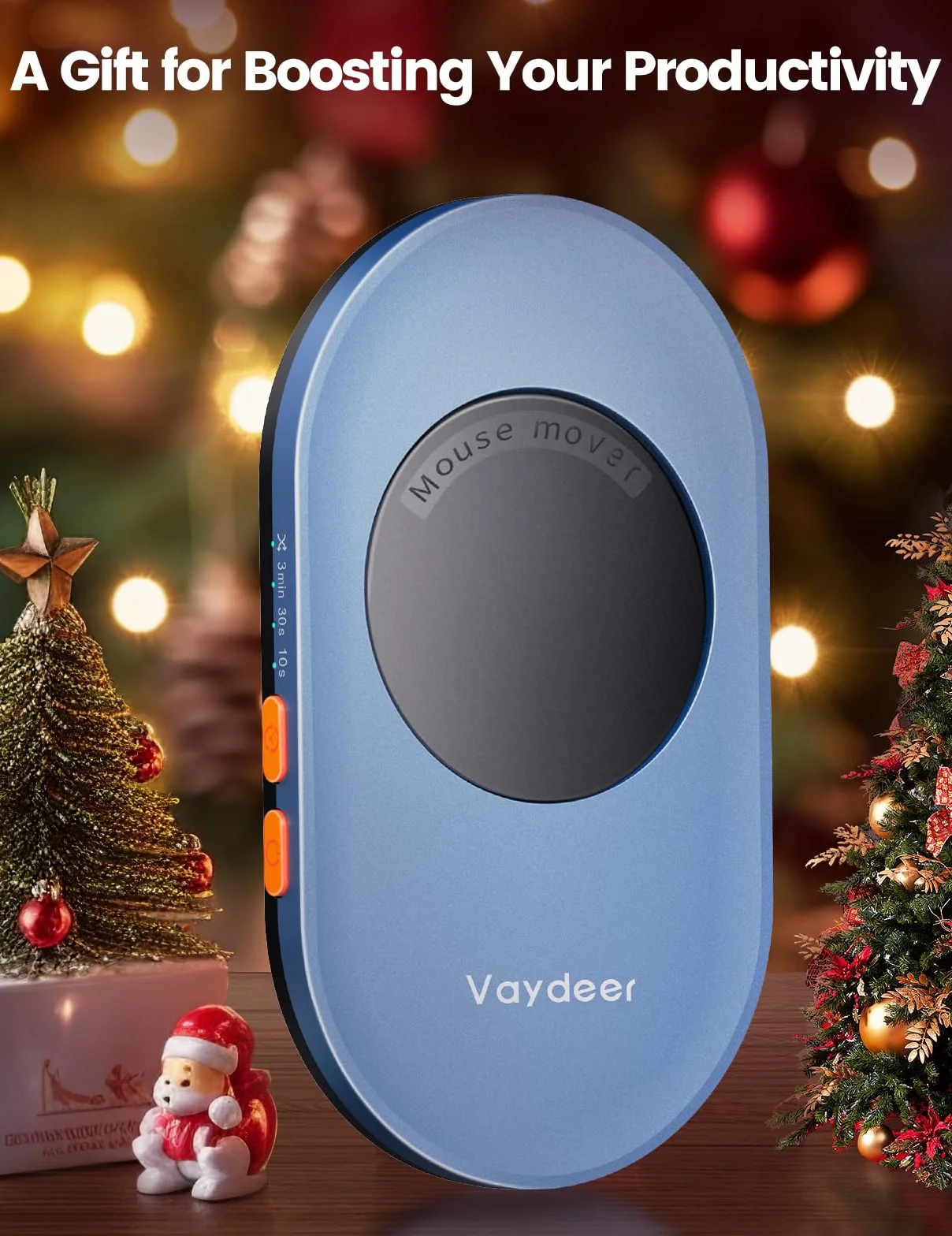 VAYDEER Ultra Slim Mouse Mover con Timer di intervallo regolabile, Mouse Jiggler indetectabile e silenzioso che simula il movimento del mouse, Mouse Shaker senza driver, mantenendo attivo il PC