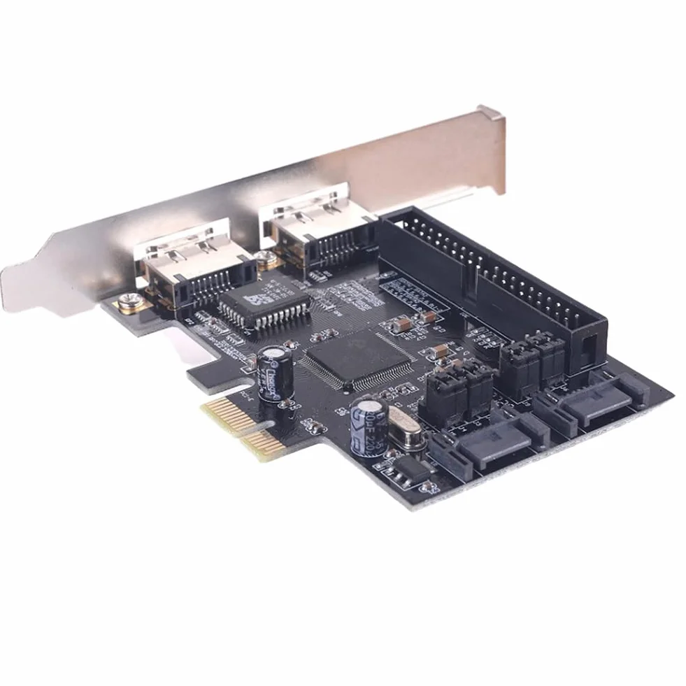 Aliaga 1 PCS SATA IDE PCI e Adapter Card PCI e A SATA 2.0 + IDE ESATA X2 Combo Adapter Controller Card