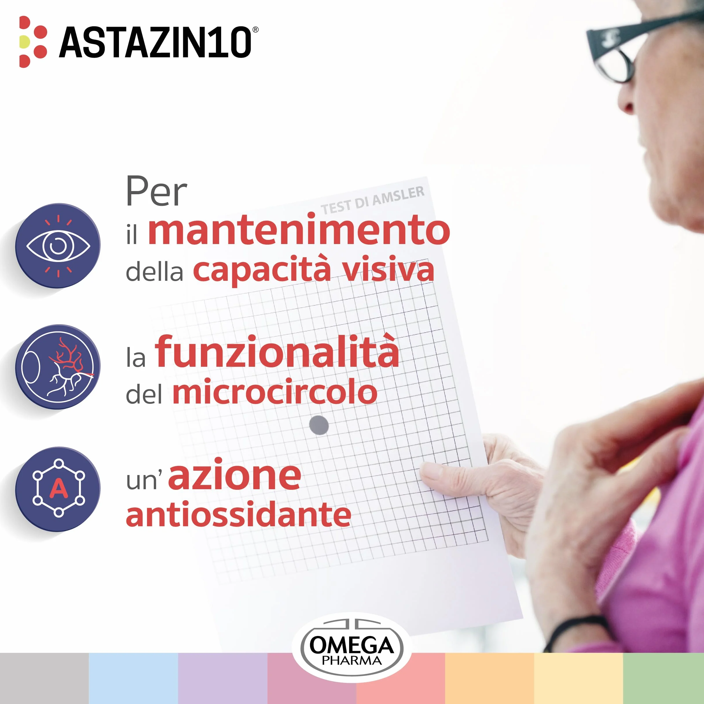 Omega Pharma Astazin10 Integratore Alimentare 30 Compresse Mantenimento Capacità Visiva
