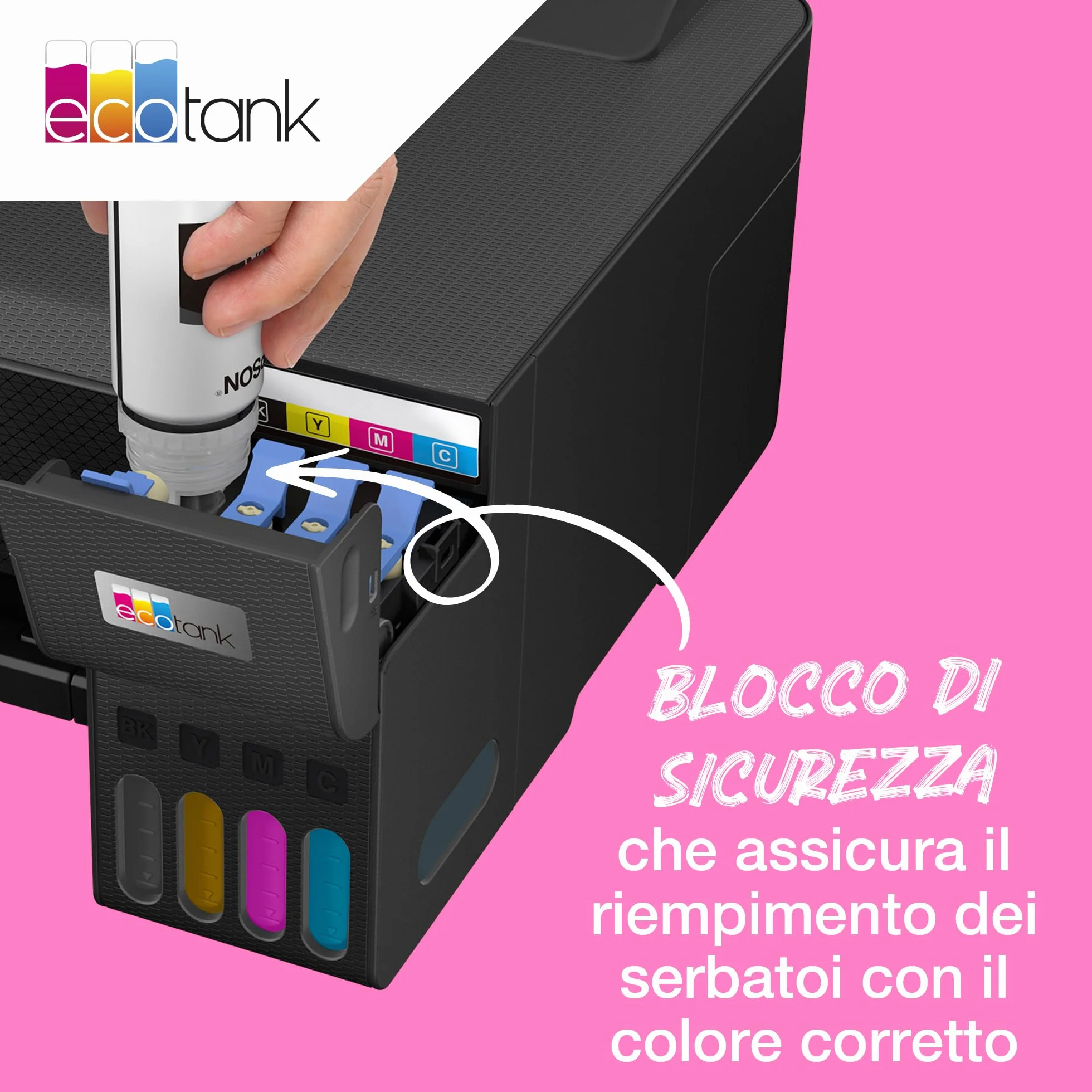 Epson EcoTank 104 Flacone d'Inchiostro Originale Nero, Alto Rendimento 4.500 Pagine