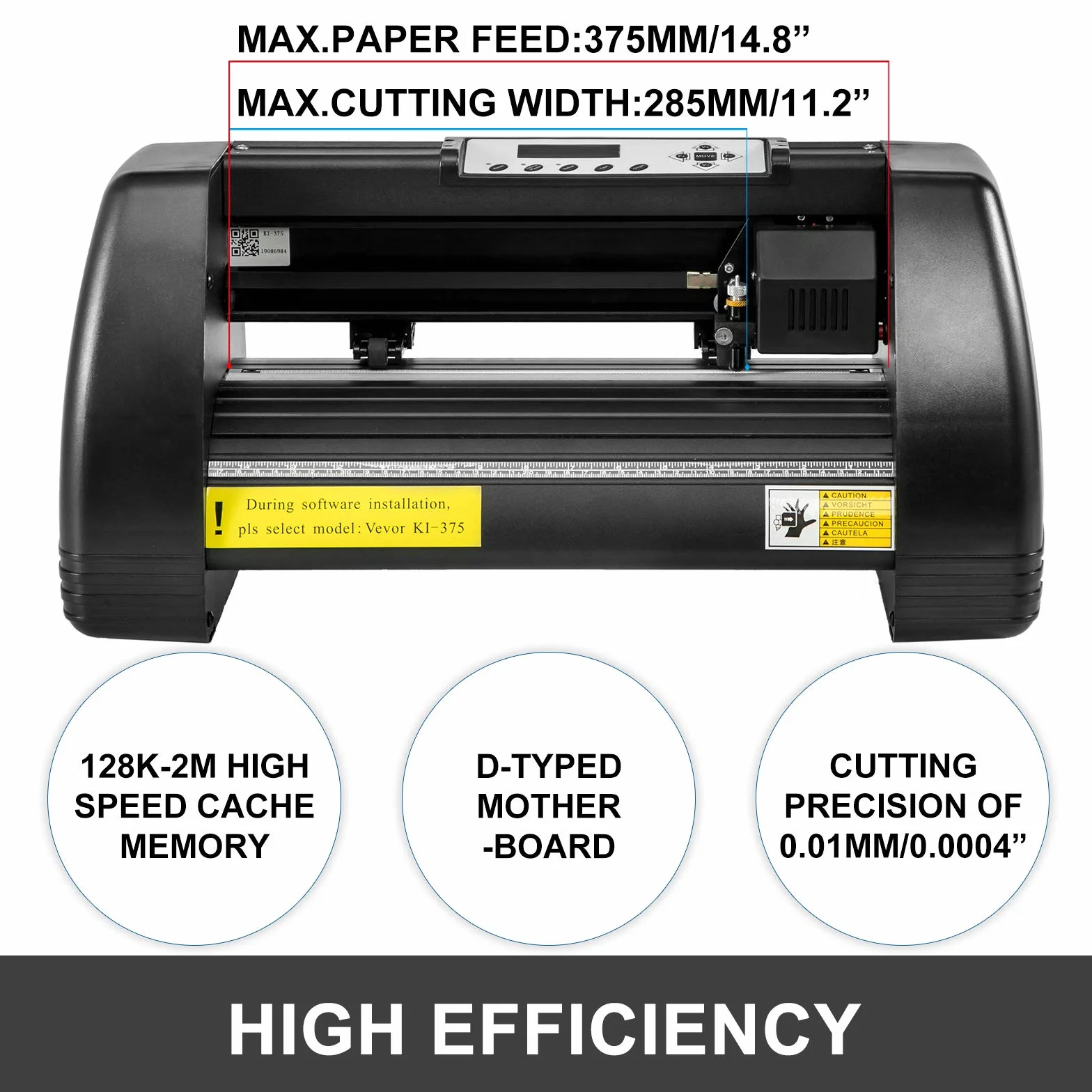VEVOR Plotter da Taglio in Vinile Macchina con Plotter Signmaster Software Plotter Prefessionale Macchina con Supporto Taglierina per Vinile (35cm)