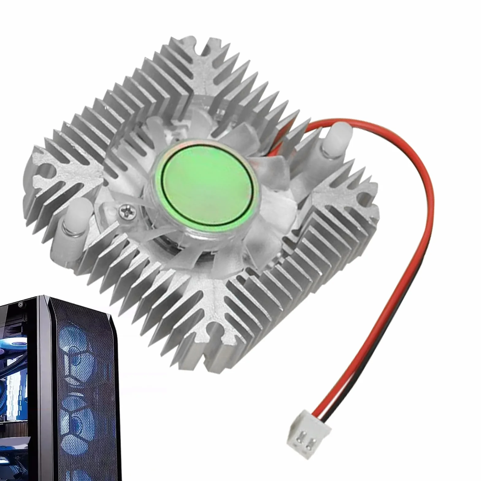Ventola GPU - Dissipatore Alluminio Scheda Video | Radiatore 5.5 cm per Casa Lavoro Grafica