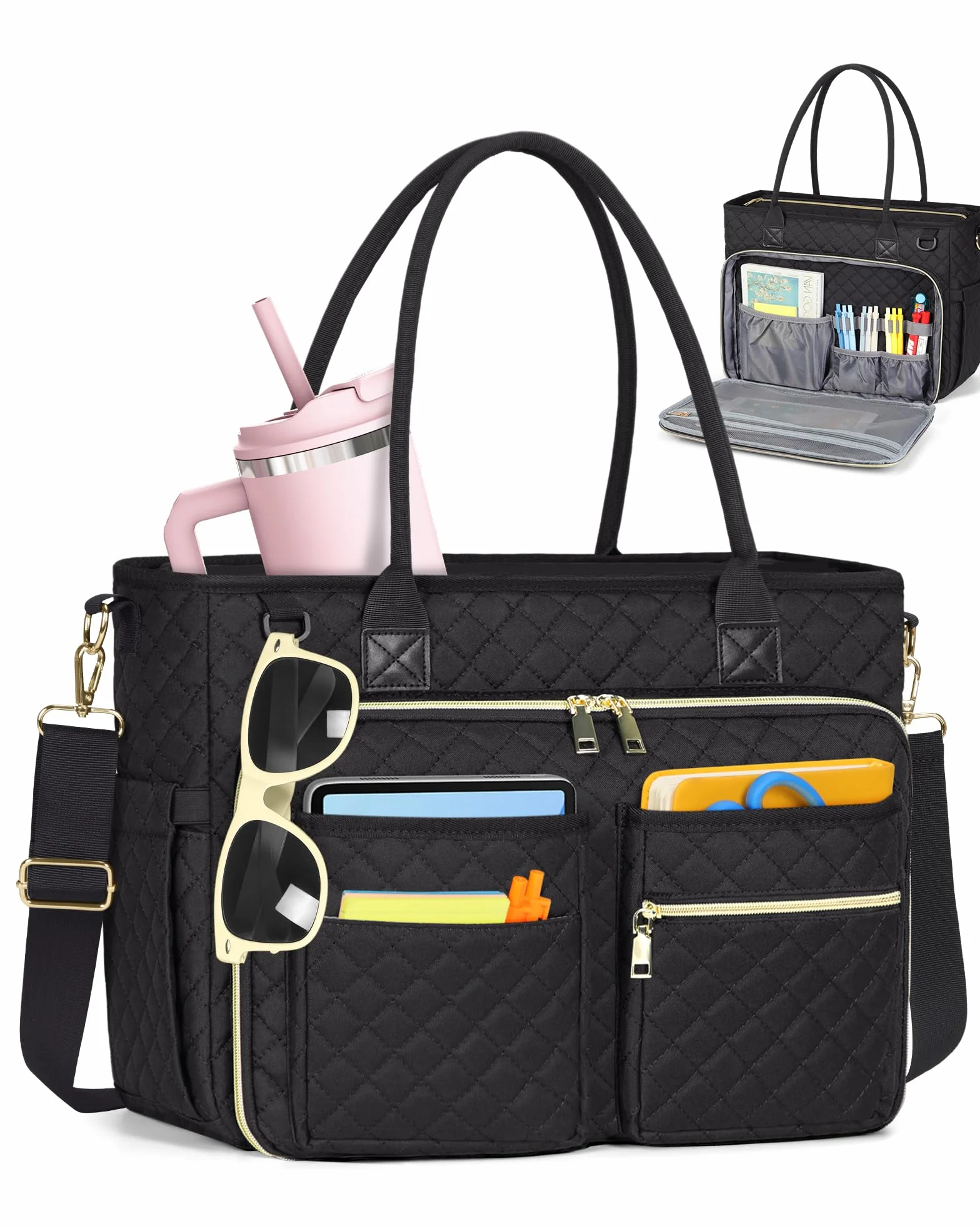 RAINSMORE Borsa Lavoro Donna per Insegnante Borsa Porta PC Borsa Donna Tote per Ufficio Università Scuola
