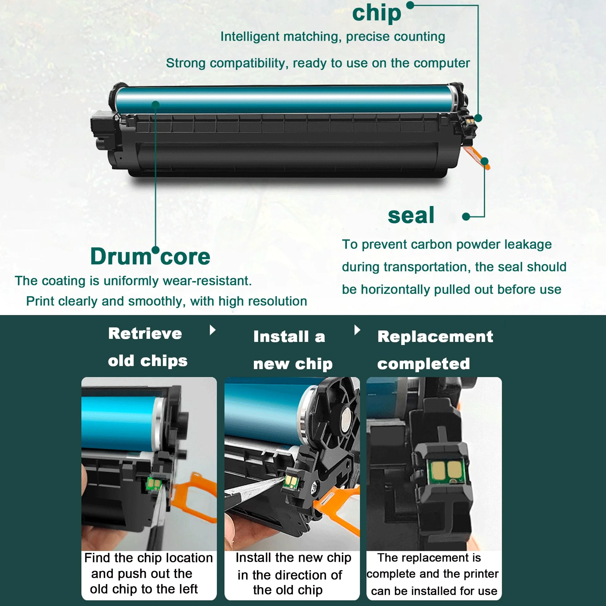 Cartuccia toner di ricambio compatibile M28-M31 ad alta capacità per stampanti per HP LaserJet Pro M15w 15a MFP M28w M28a M31w, con chip,Black-2pcs
