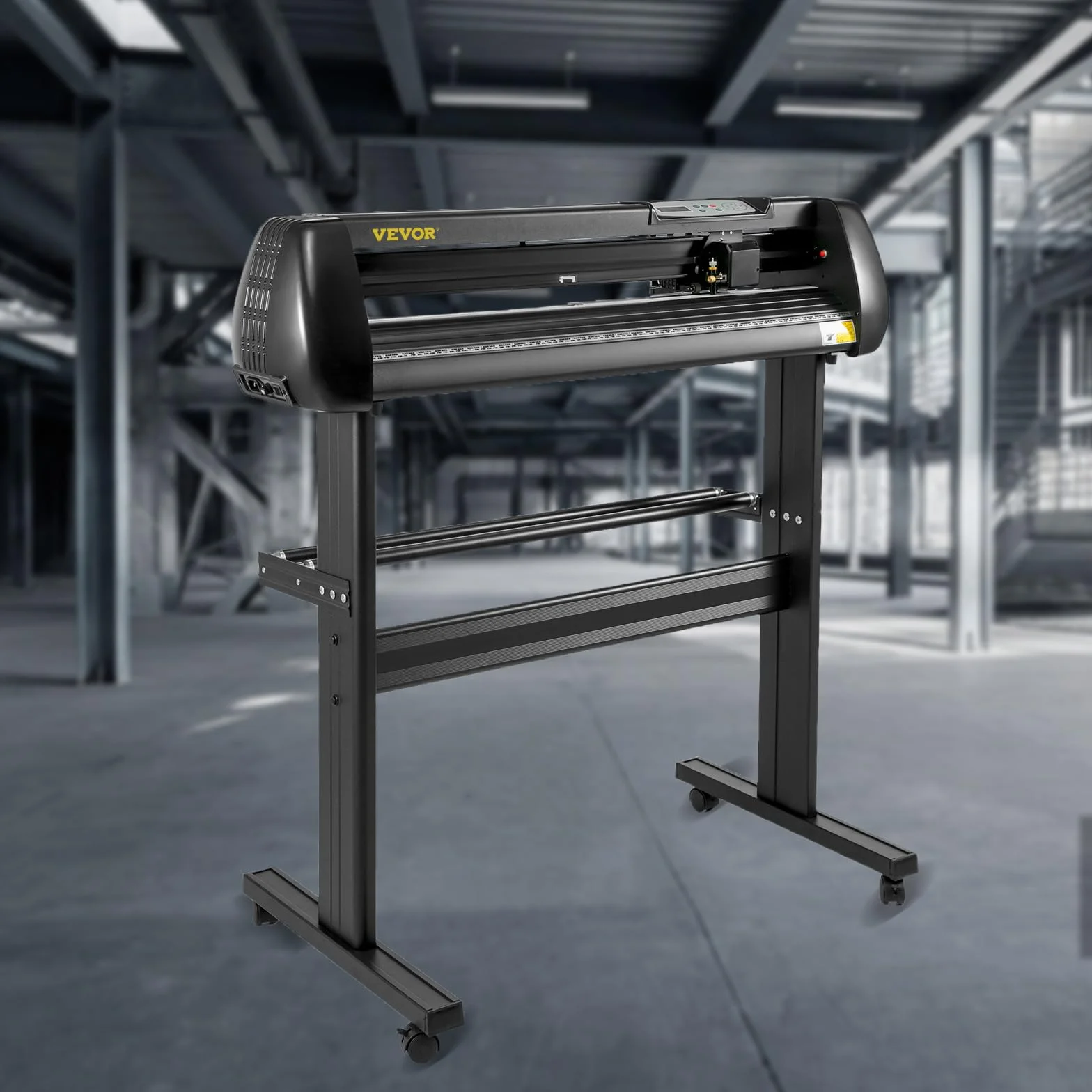 VEVOR Taglierina di vinile, 34 pollici Vinyl Cutter macchina 870 mm carta di alimentazione Vinyl Plotter con stand da terra, taglio plotter macchina velocità regolabile