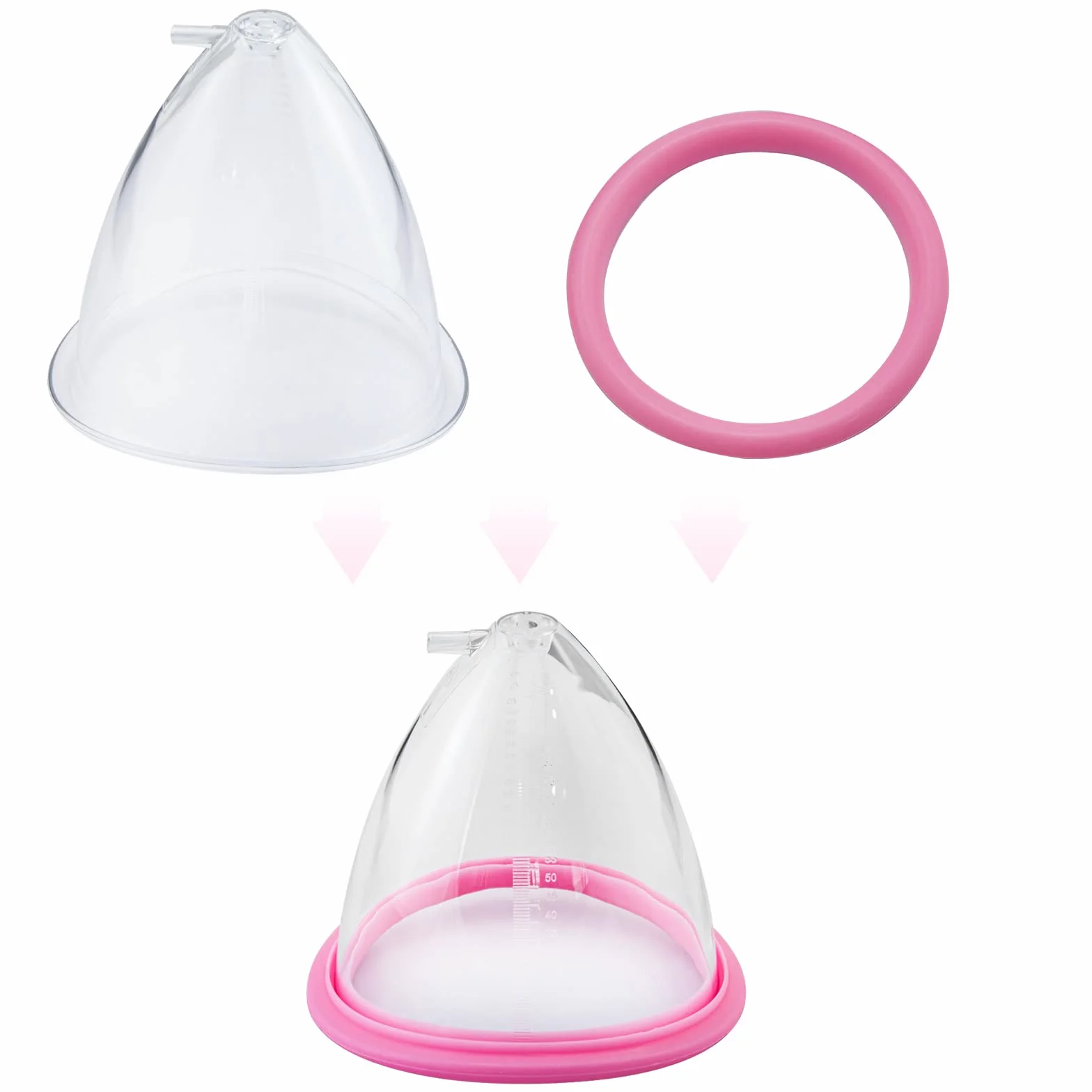 Elitzia Accessori Cup per allargamento del vuoto pompa tazze forma seno lifting terapia macchina digitale seno Beauty Salon Spa attrezzatura (Cup 70 80 90 110)