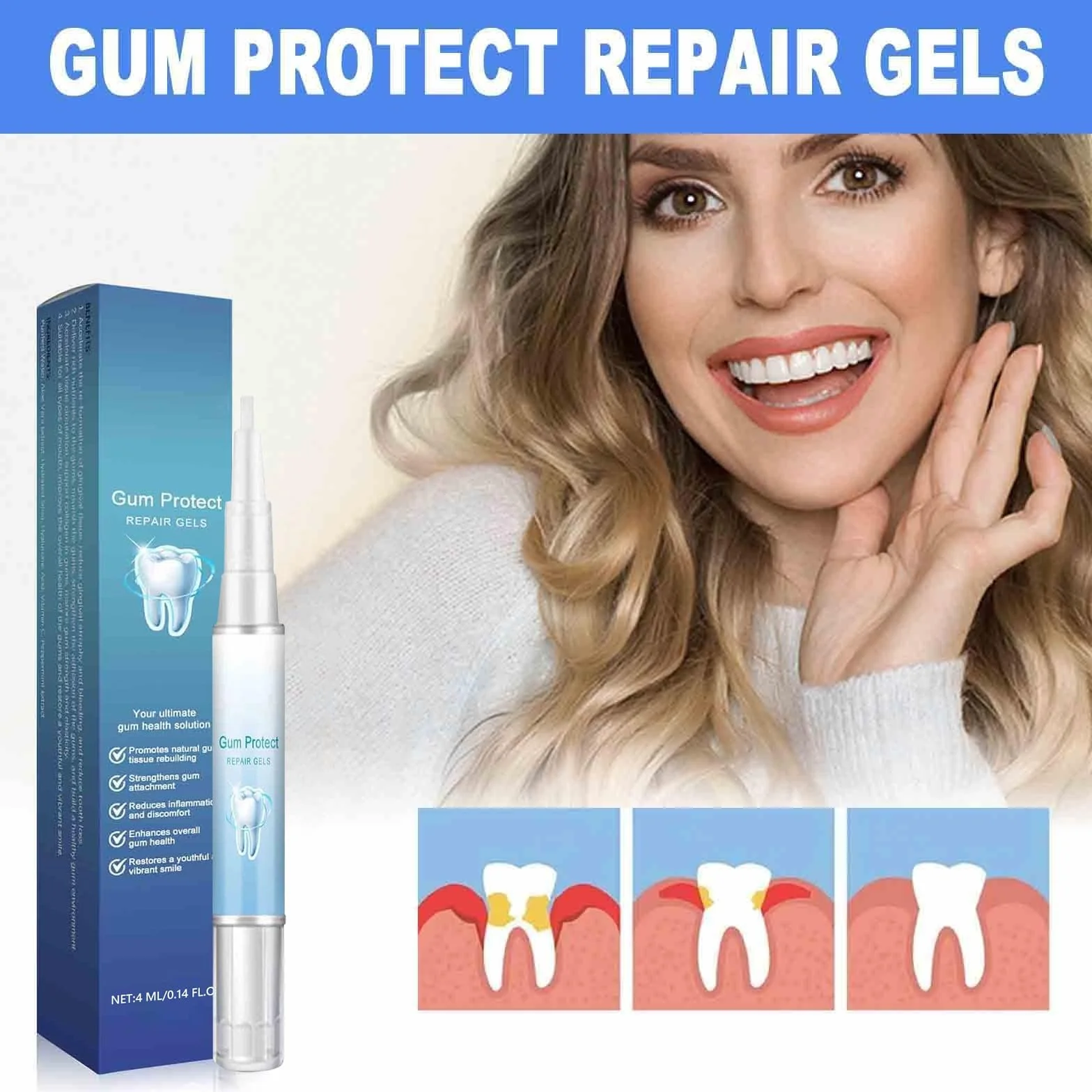Gum Protect Repair Gel per Terapia Gengivale – Teeth Repair Gel per Riparazione Gengive (5)