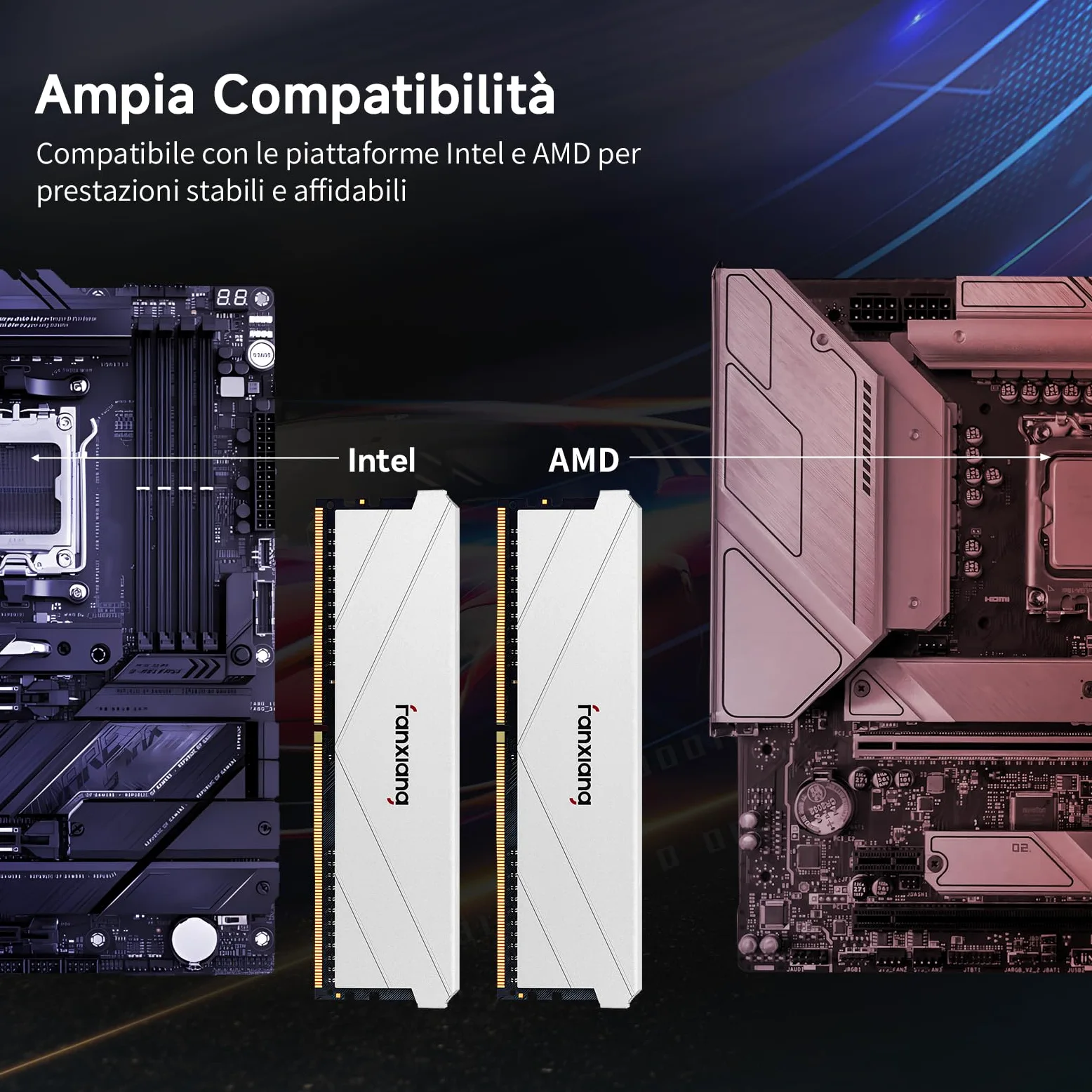 fanxiang Memoria RAM DDR4 16GB (2x8GB) 3200MHz CL16 1,35V | XMP 2.0 Compatibile con AMD e Intel, Dissipatore Alluminio, UDIMM 288 Pin, Memoria per Desktop, Non-ECC, Argento