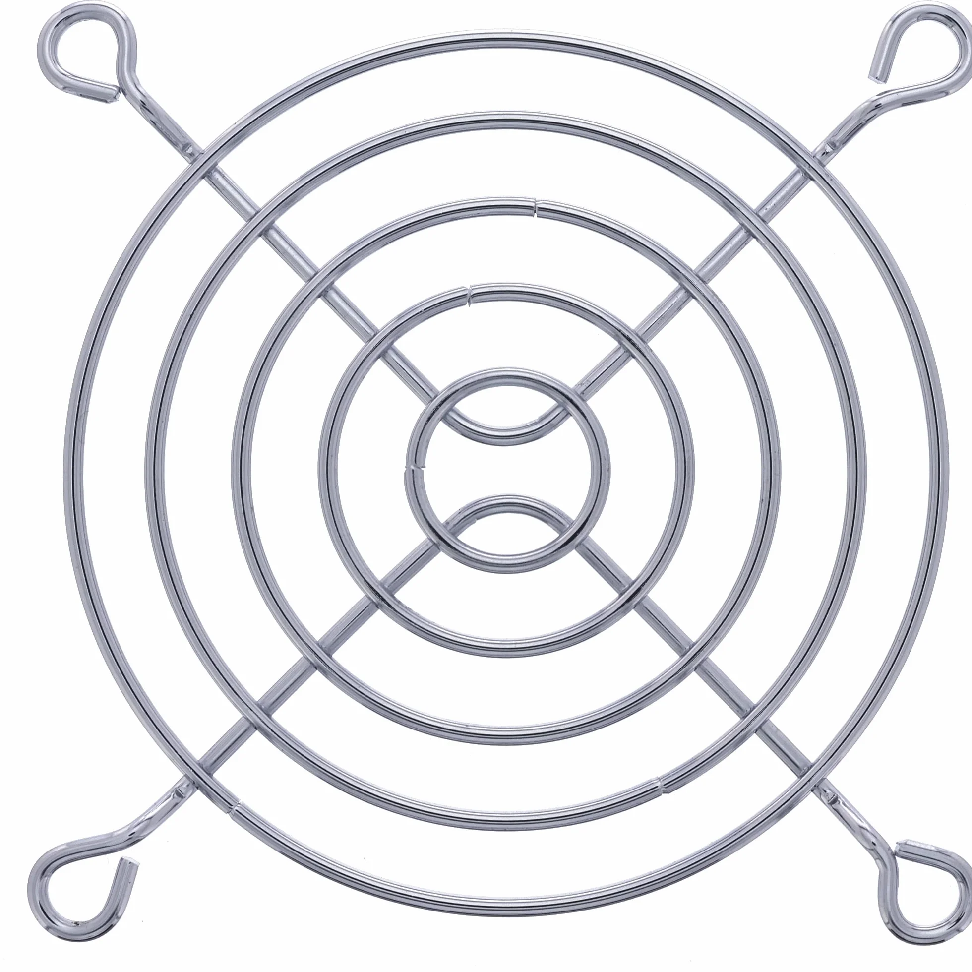 InLine 19555 Griglia in Metallo per Ventole da 80 x 80 mm, Cromato