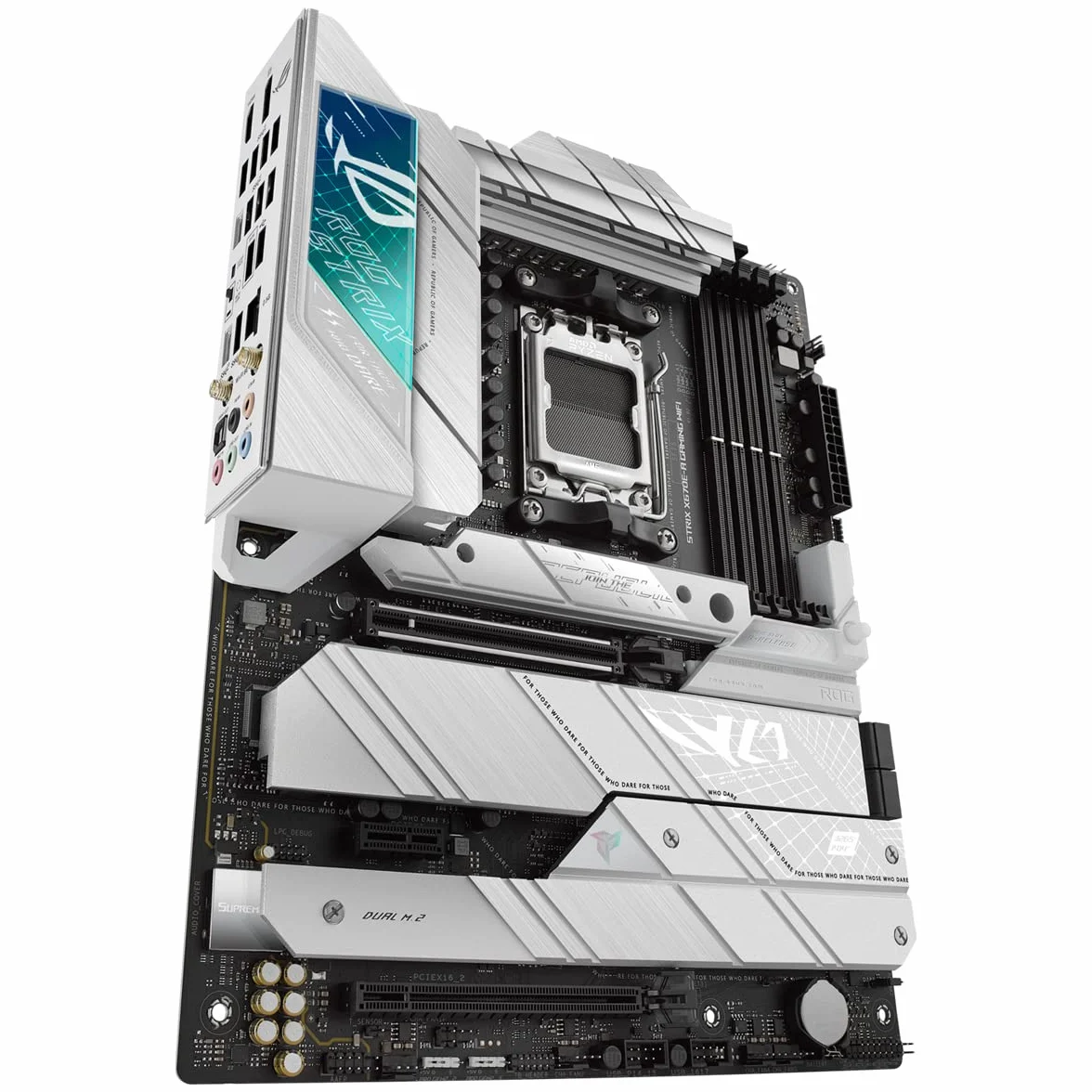 ASUS ROG Strix X670E-A Scheda Madre Gaming ATX, AMD AM5, DDR5, Intel 2.5Gb Ethernet, WiFi 4xSATA 6GB/s, Nero