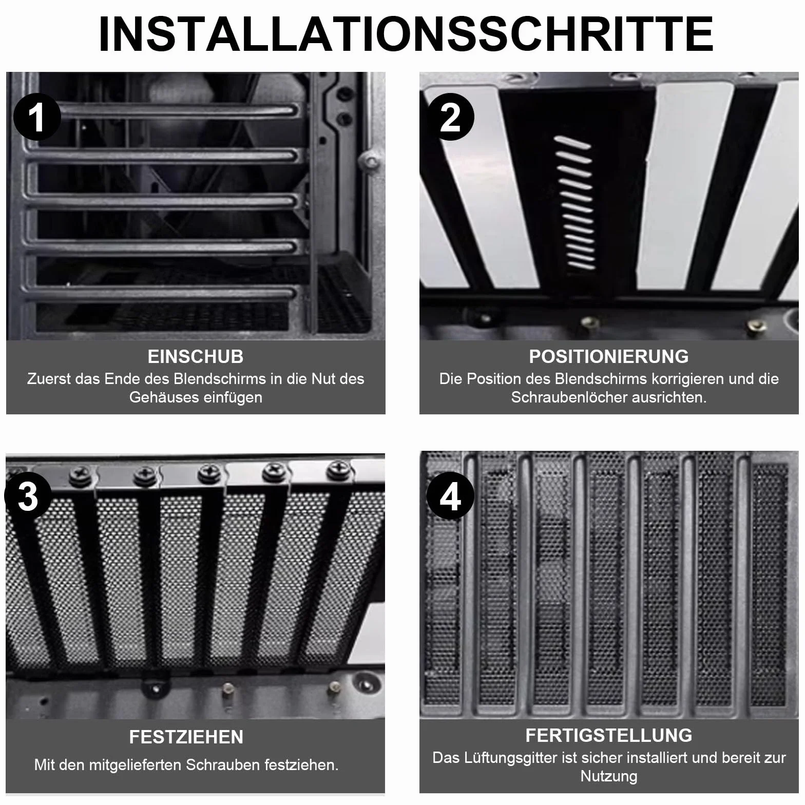 10 coperture per slot PCI, pannello slot PCI, copertura slot PCI, ferro nero, design di ventilazione con viti, per alloggiamento del computer (120 x 22 x 13 mm)