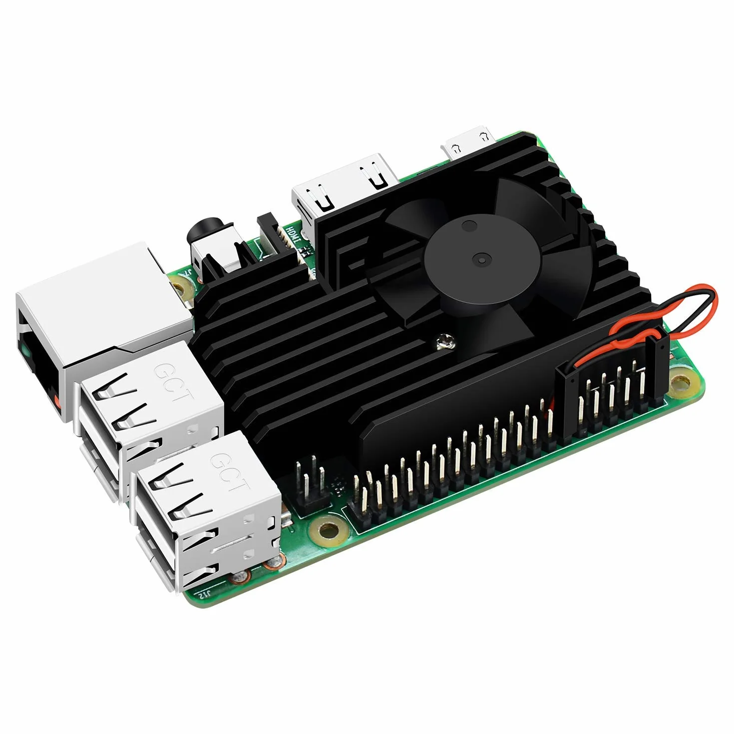 GeeekPi Raspberry Pi 4 Kit ventole di raffreddamento, dissipatore in alluminio con ventola di raffreddamento per Raspberry Pi 4 B & 3B +