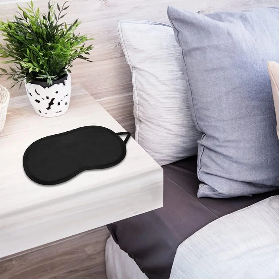 30 Pz Maschere per Dormire, Mascherina per Occhi e Viaggiare, Morbida Blocca Luce (Nero)