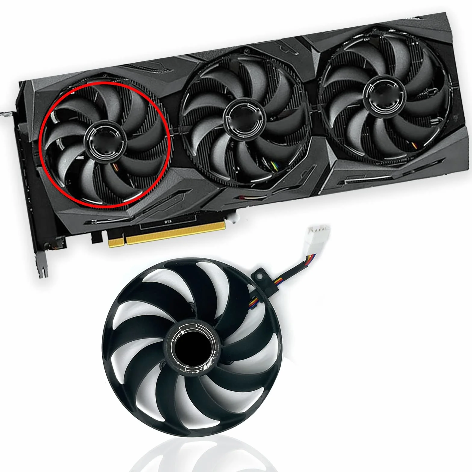 T129215SU Ventole di raffreddamento GPU, per ASUS ROG STRIX-GeForce RTX 2070 2080 SUPER Ti GAMING RTX2080 RTX2080Ti (ventola-A-4 pin)