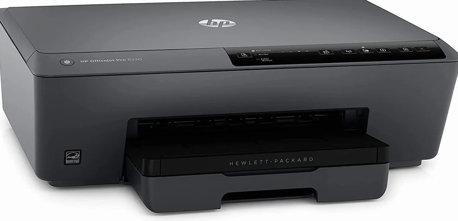 HP Officejet Pro 6230 E3E03A, Stampante a Singola funzione A4 a Getto di Inchiostro, Stampa fronte/retro automatica, 24 ppm, USB, Wi-Fi, Ethernet, Smart, Nero