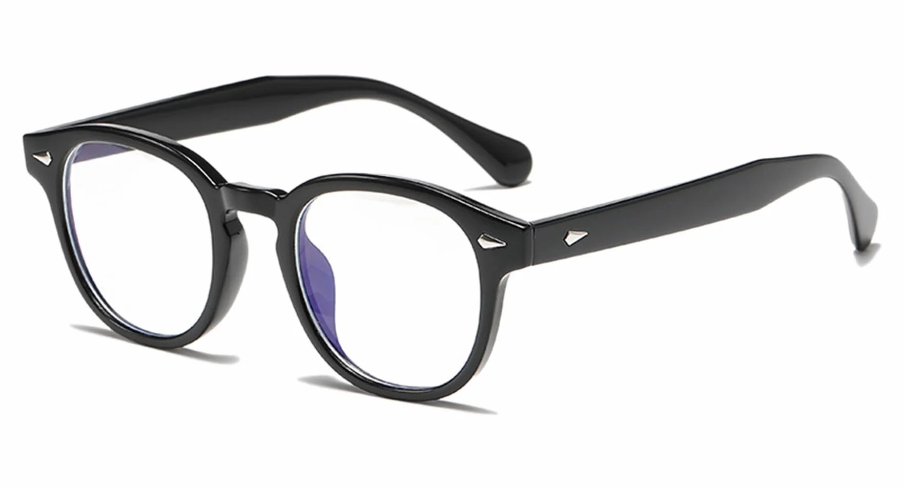 Occhiali Anti Luce Blu Modello Rotondo Stile Depp Filtro Protezione 100% per Computer Gaming Lavoro